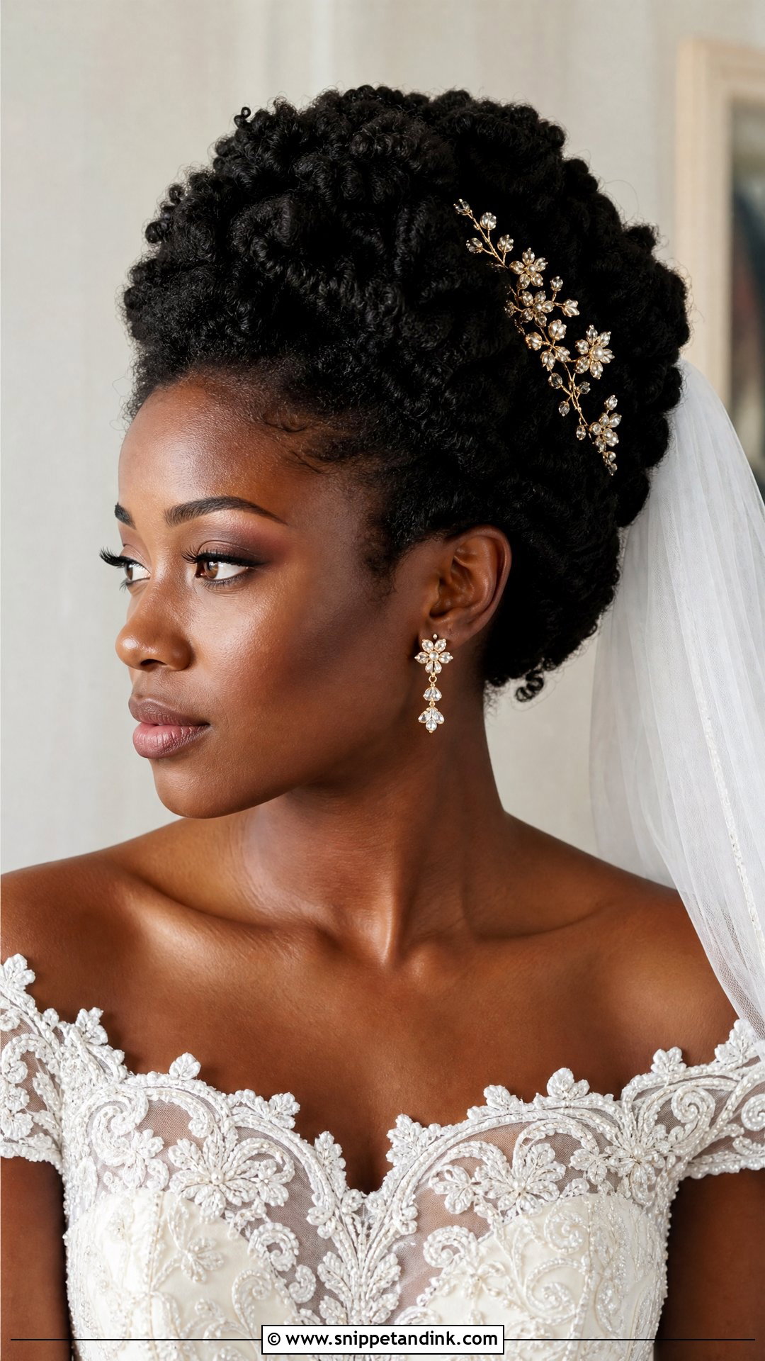 Natural Hair Wedding Updo - Snippet and Ink - 20 Wedding Hair Up Do for Bride Ideas