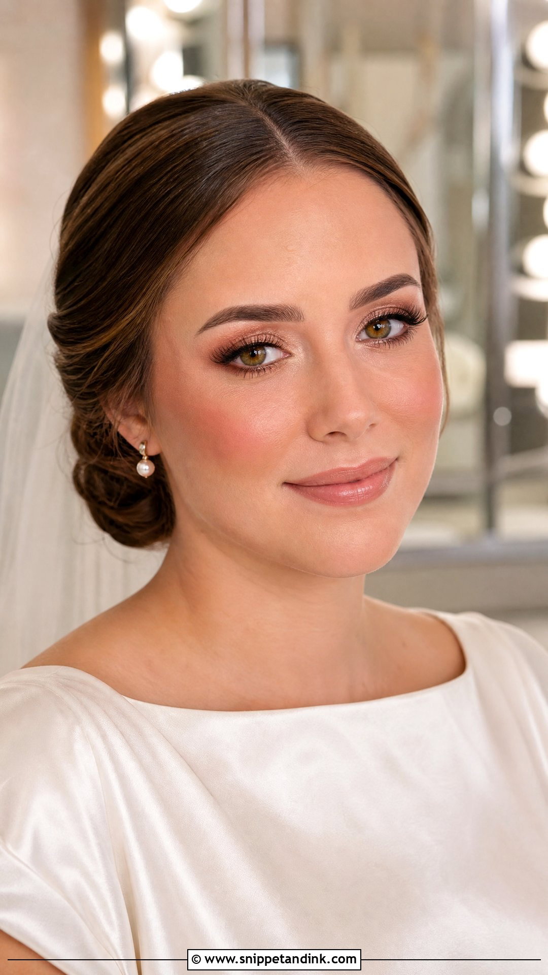 Natural Hazel Eyes Bridal Makeup - Snippet and Ink - 20 Natural Makeup for Wedding Bride Ideas