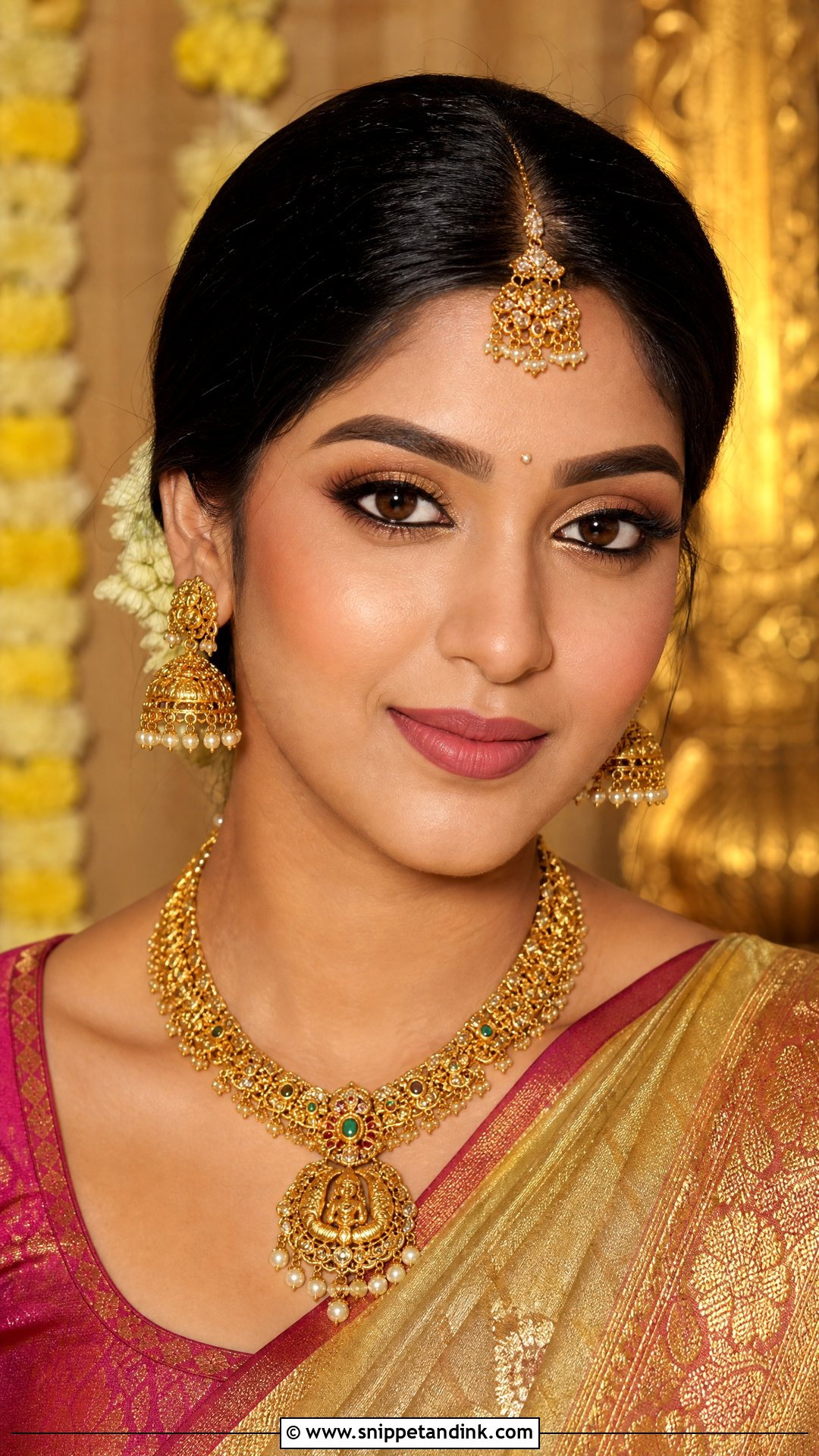 Natural Indian Bridal Makeup With Classic Saree Look - Snippet and Ink - 25 Natural Indian Bridal Makeup Ideas