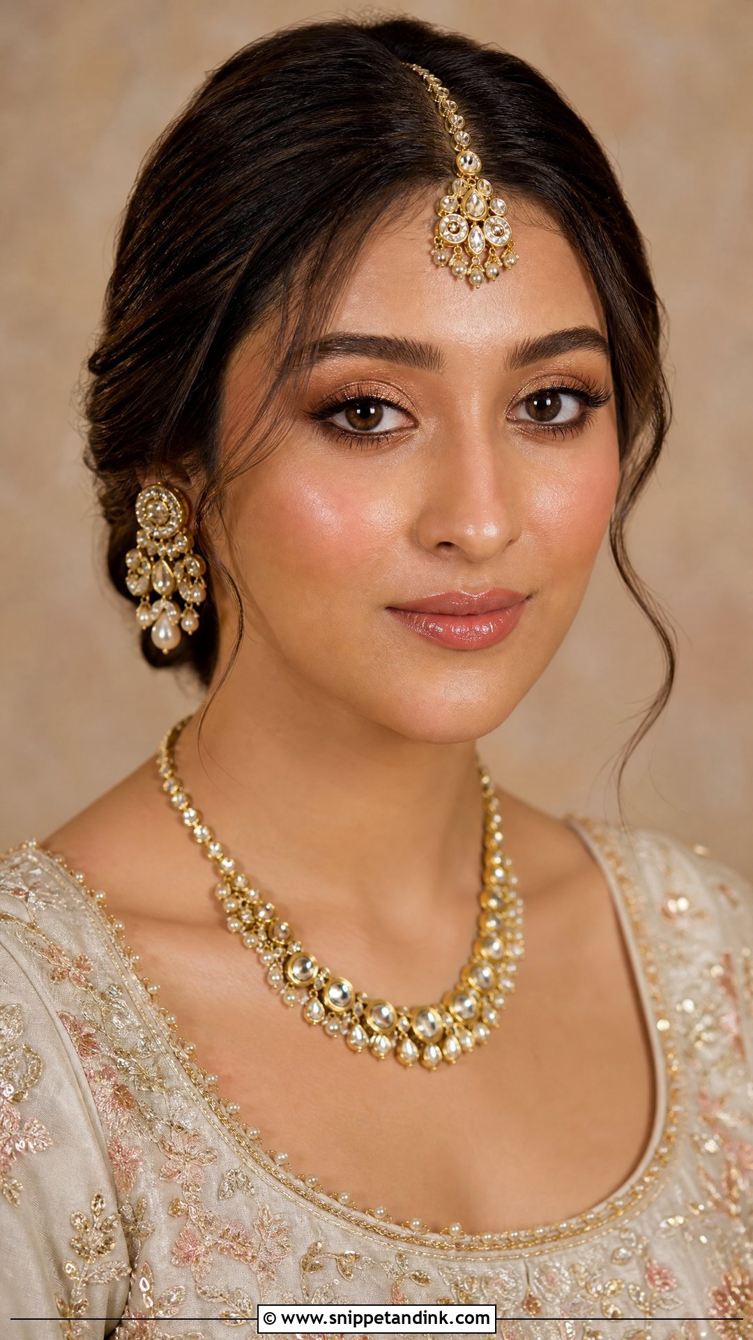 Natural Indian Bridal Makeup With Dewy Skin - Snippet and Ink - 25 Natural Indian Bridal Makeup Ideas