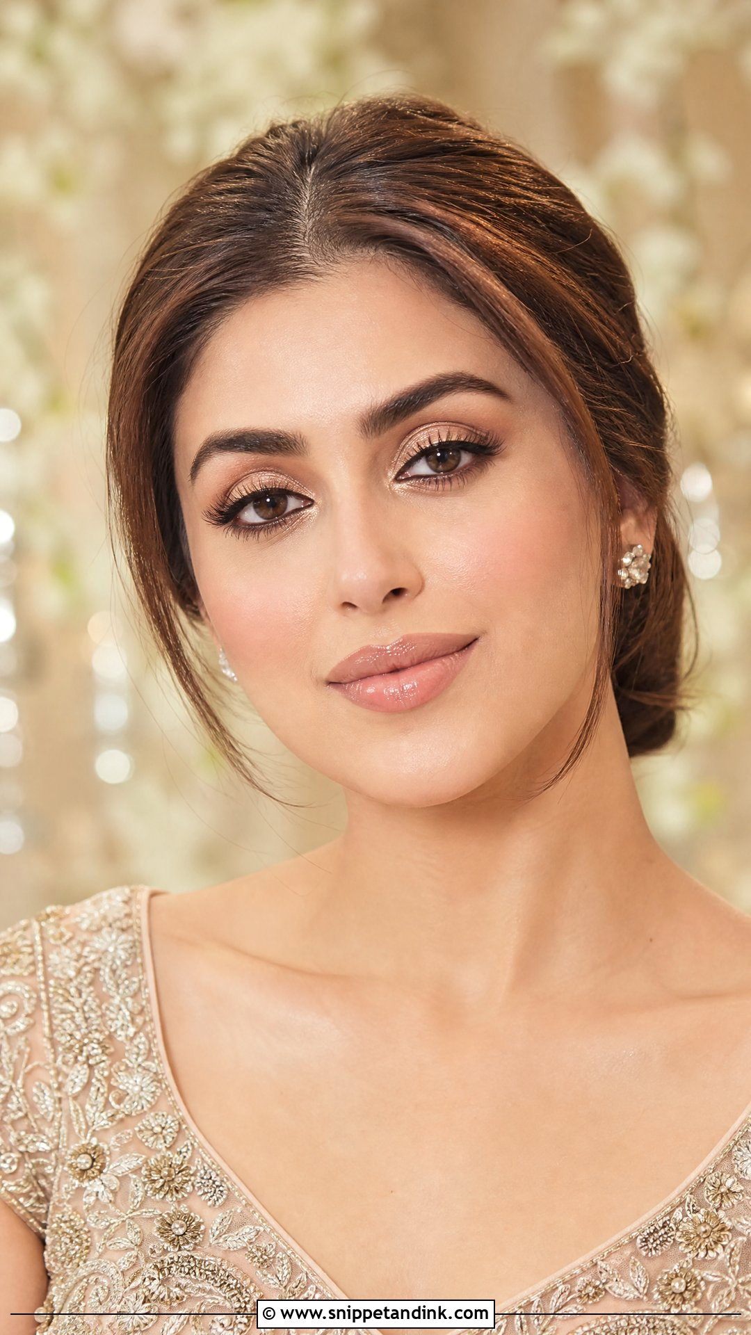 Natural Indian Bridal Makeup With Glossy Nude Lip - Snippet and Ink - 25 Natural Indian Bridal Makeup Ideas