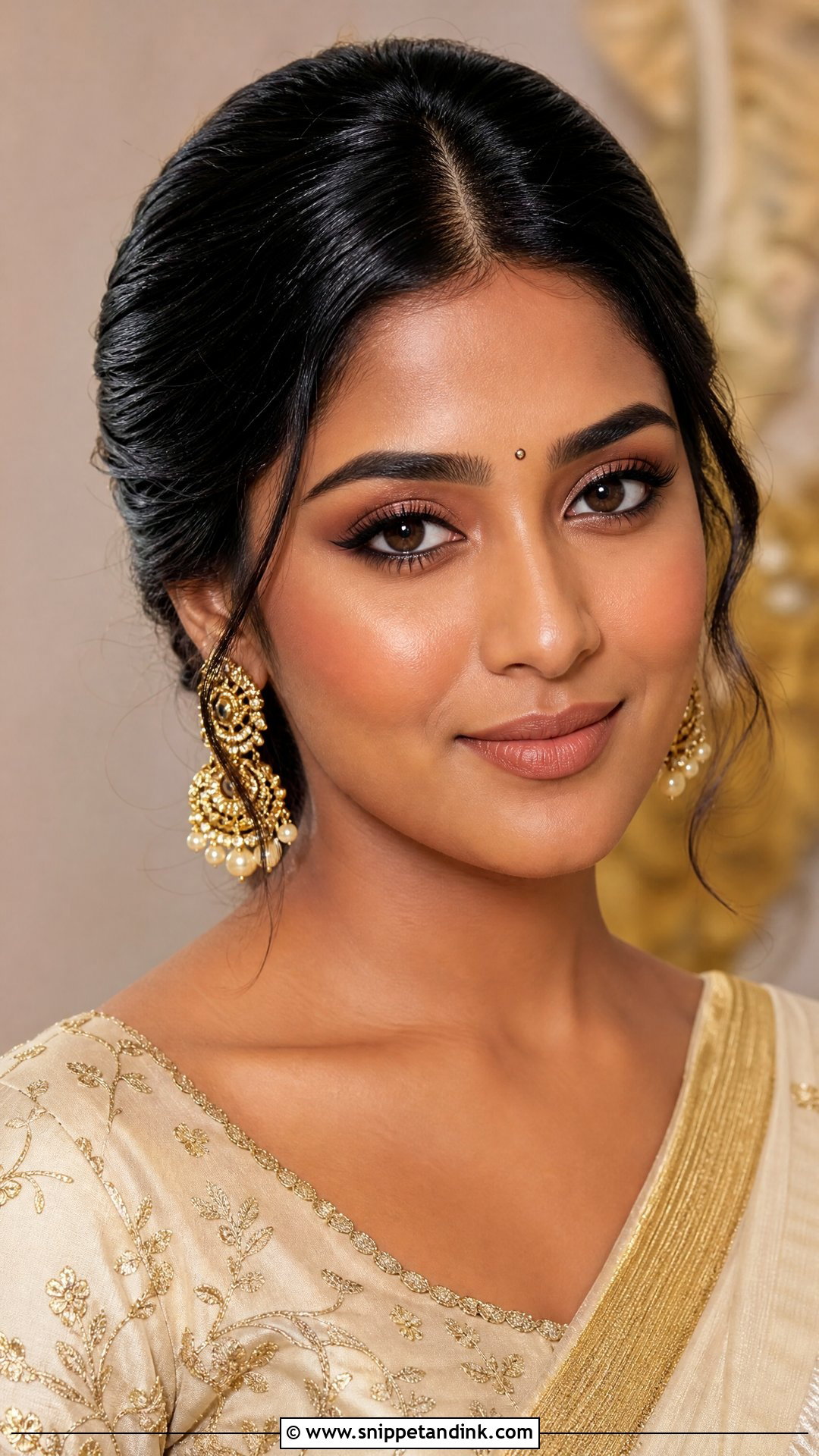 Natural Indian Bridal Makeup With Matte Skin - Snippet and Ink - 25 Natural Indian Bridal Makeup Ideas