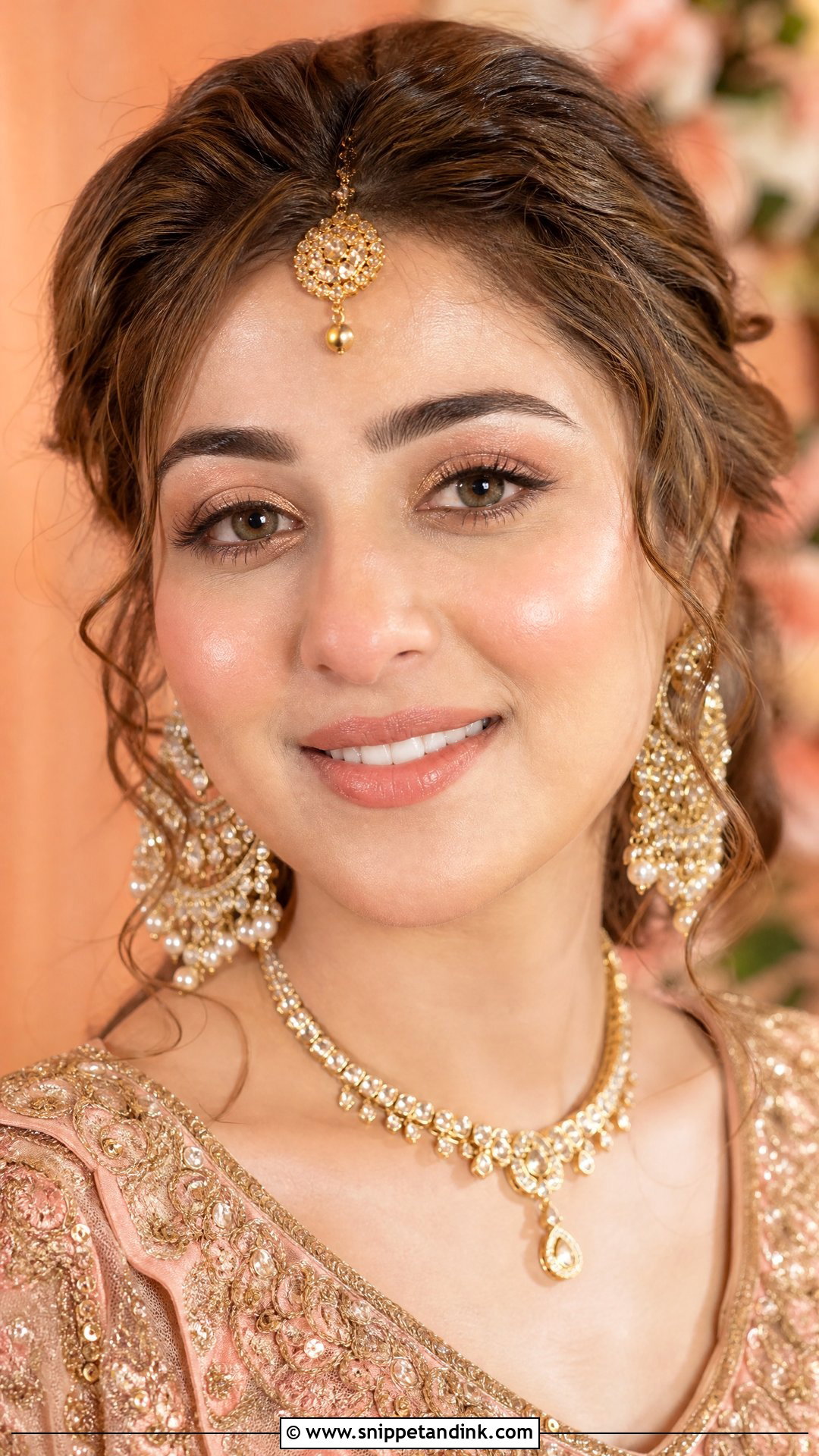 Natural Indian Bridal Makeup With Peach Blush - Snippet and Ink - 25 Natural Indian Bridal Makeup Ideas