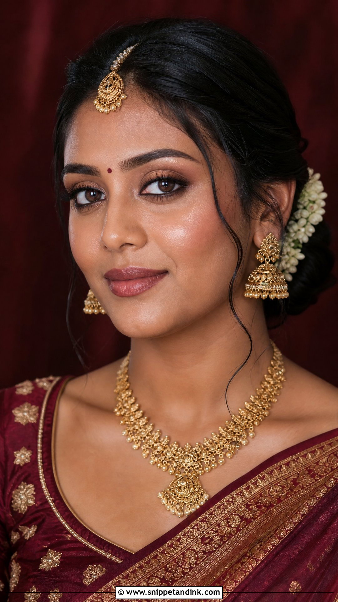 Natural Indian Bridal Makeup With Soft Kajal - Snippet and Ink - 25 Natural Indian Bridal Makeup Ideas