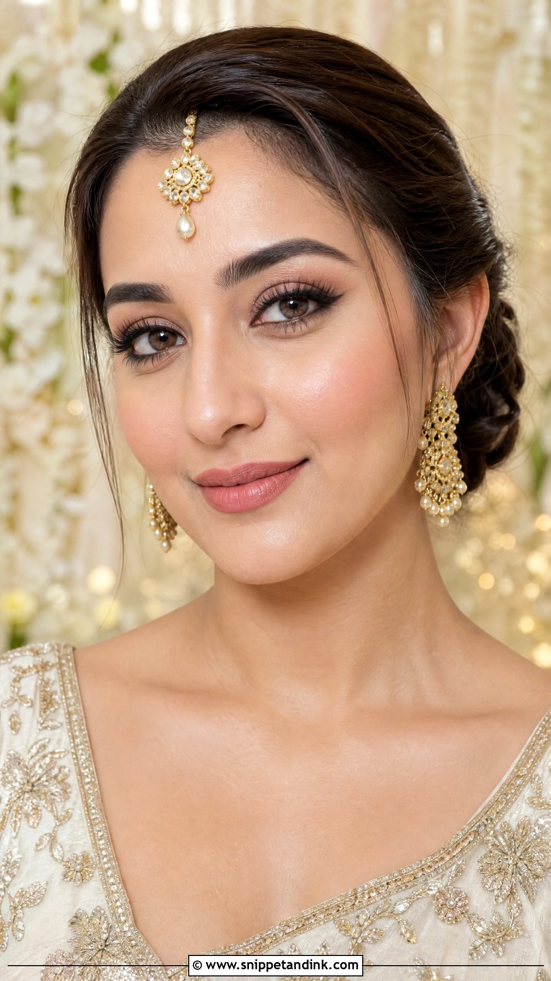 Natural Indian Bridal Makeup With Soft Winged Liner - Snippet and Ink - 25 Natural Indian Bridal Makeup Ideas