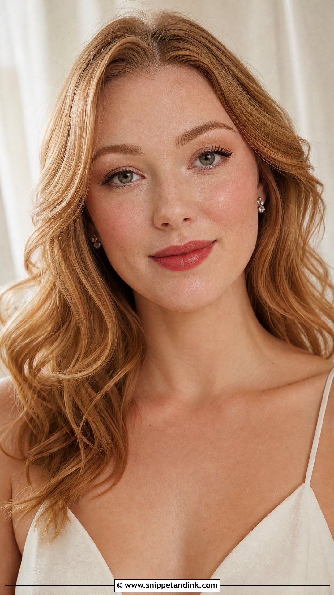 Natural Red Lip Bridal Makeup - Snippet and Ink - 20 Red Lip Bridal Makeup Ideas
