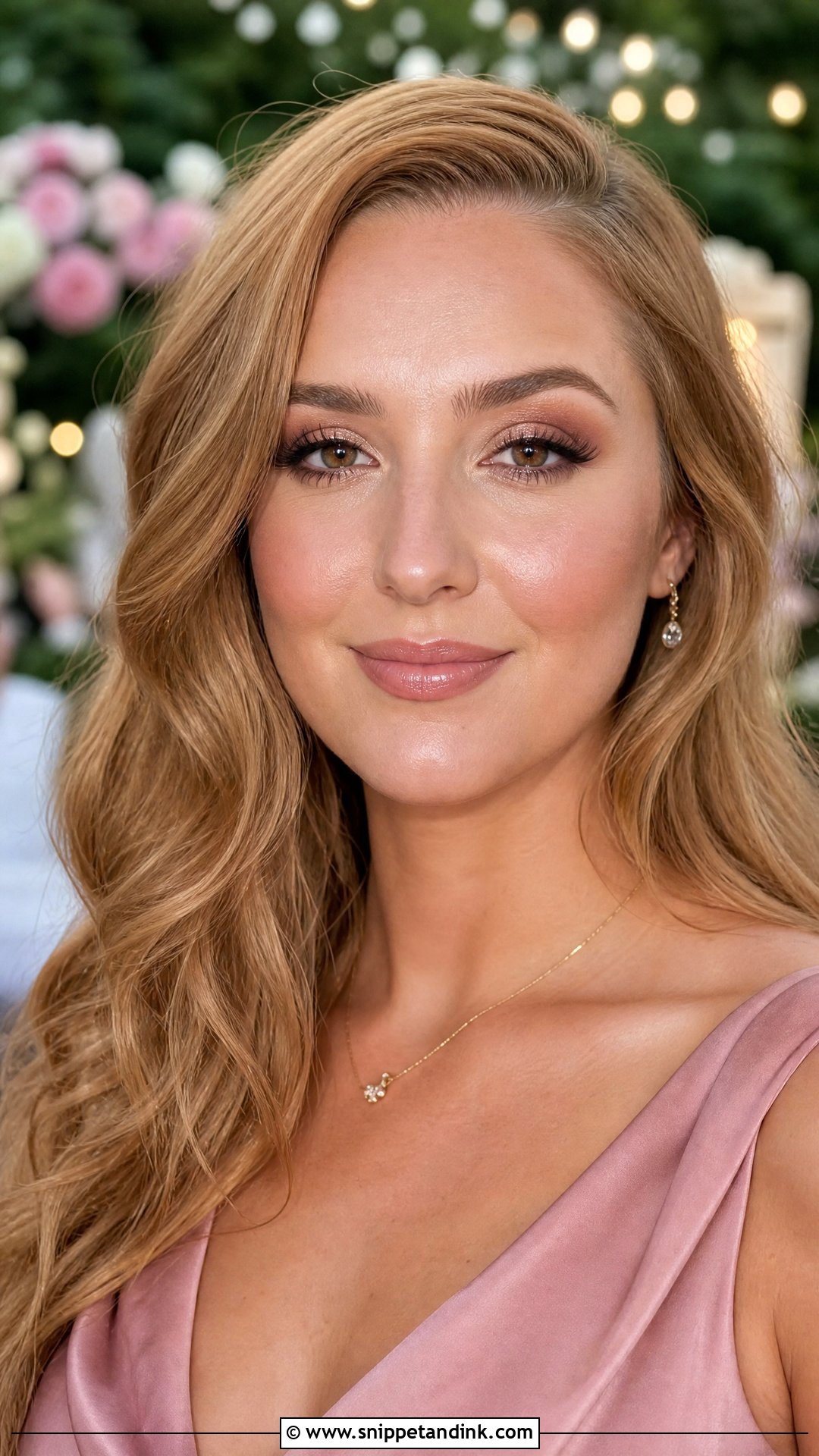 Natural Rose Gold Wedding Guest Makeup - Snippet and Ink - 20 Natural Makeup for Wedding Guest Ideas