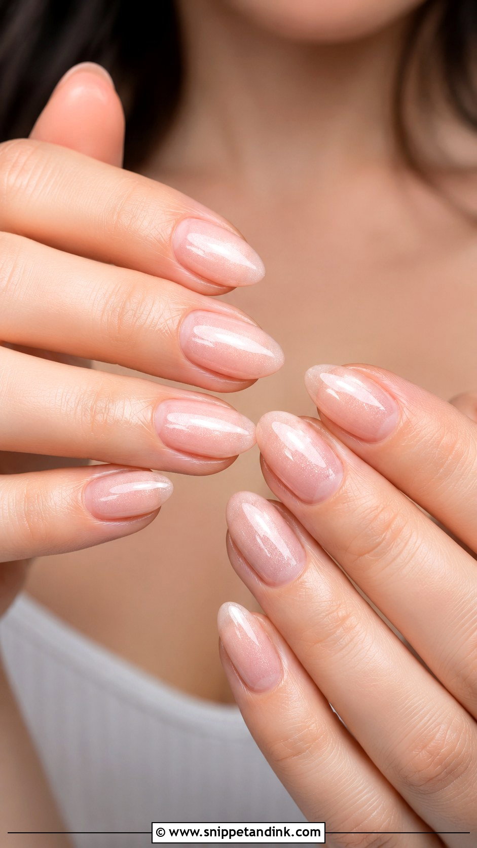 Natural Shimmer Wedding Nails - Snippet and Ink - 20 Natural Nails for Wedding