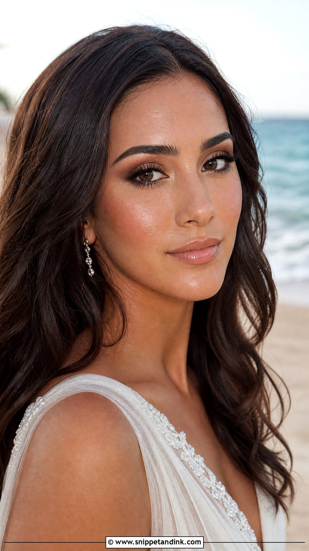 Natural Smokey Eye Wedding Makeup With Dewy Skin - Snippet and Ink - 20 Natural Smokey Eye Makeup Wedding Ideas