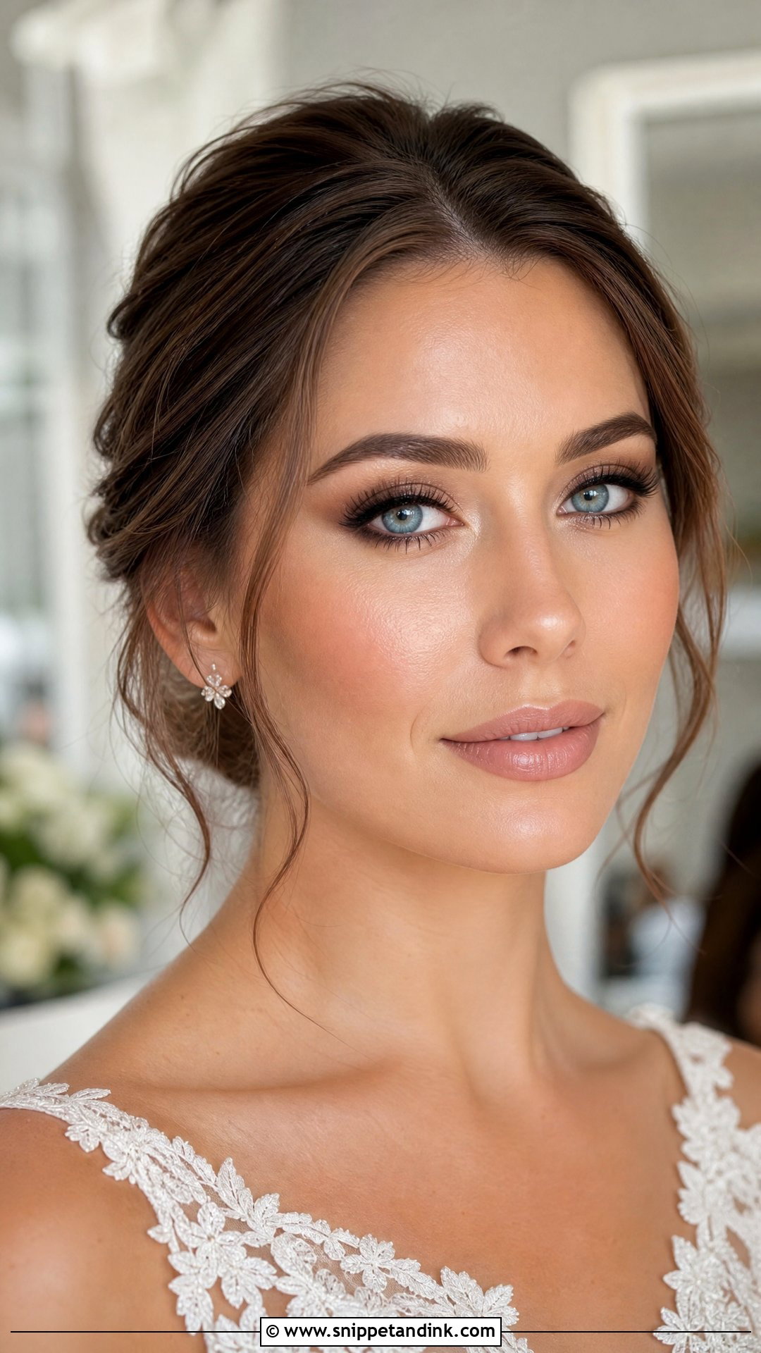 Natural Smokey Wedding Makeup For Blue Eyes - Snippet and Ink - 25 Natural Wedding Makeup for Blue Eyes