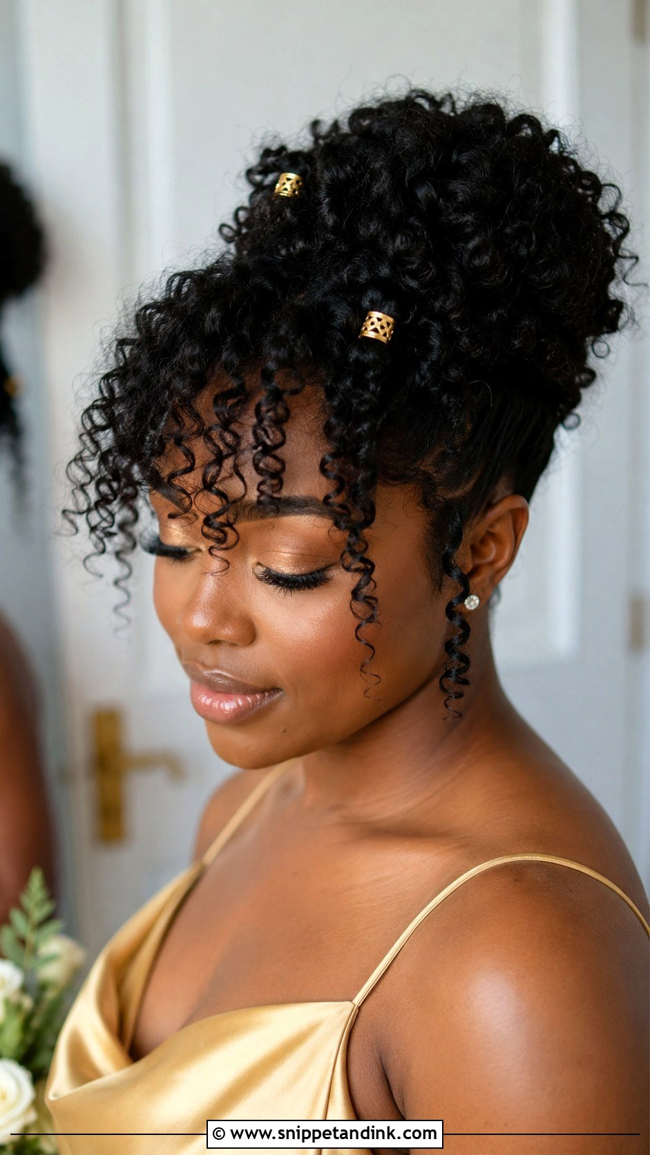 Natural Updo Bridesmaid Hair With Bangs - Snippet and Ink - 25 Bridesmaid Hair with Bangs Ideas