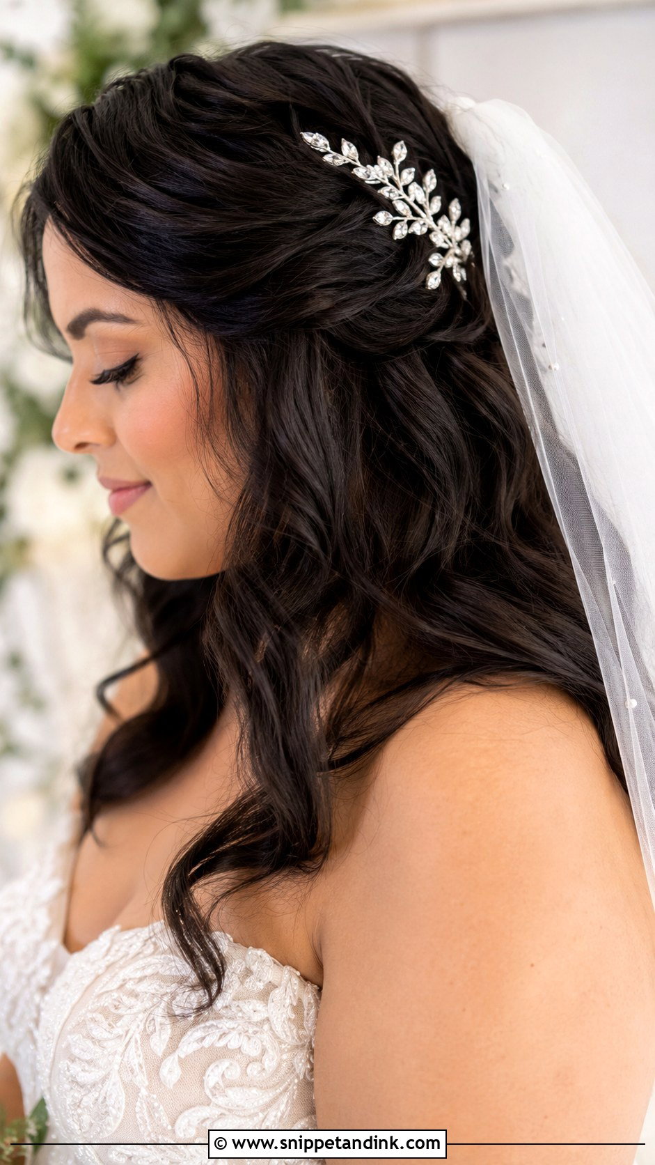 Natural Wavy Hair for Your Wedding Day - Snippet and Ink - 20 Wavy Wedding Hairstyles