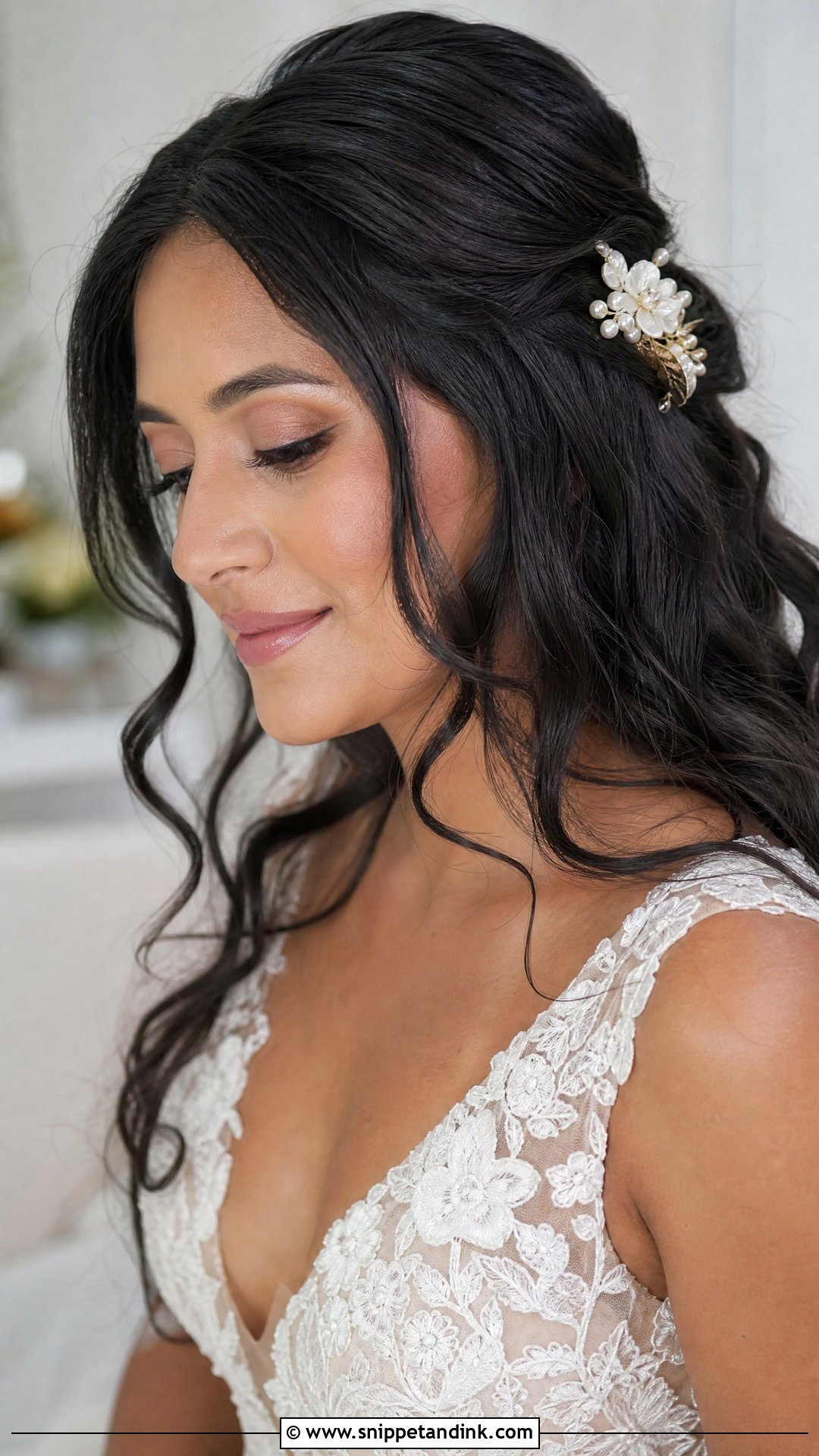 Natural Wavy Wedding Hair - Snippet and Ink - 20 Wavy Hair Wedding Hairstyles