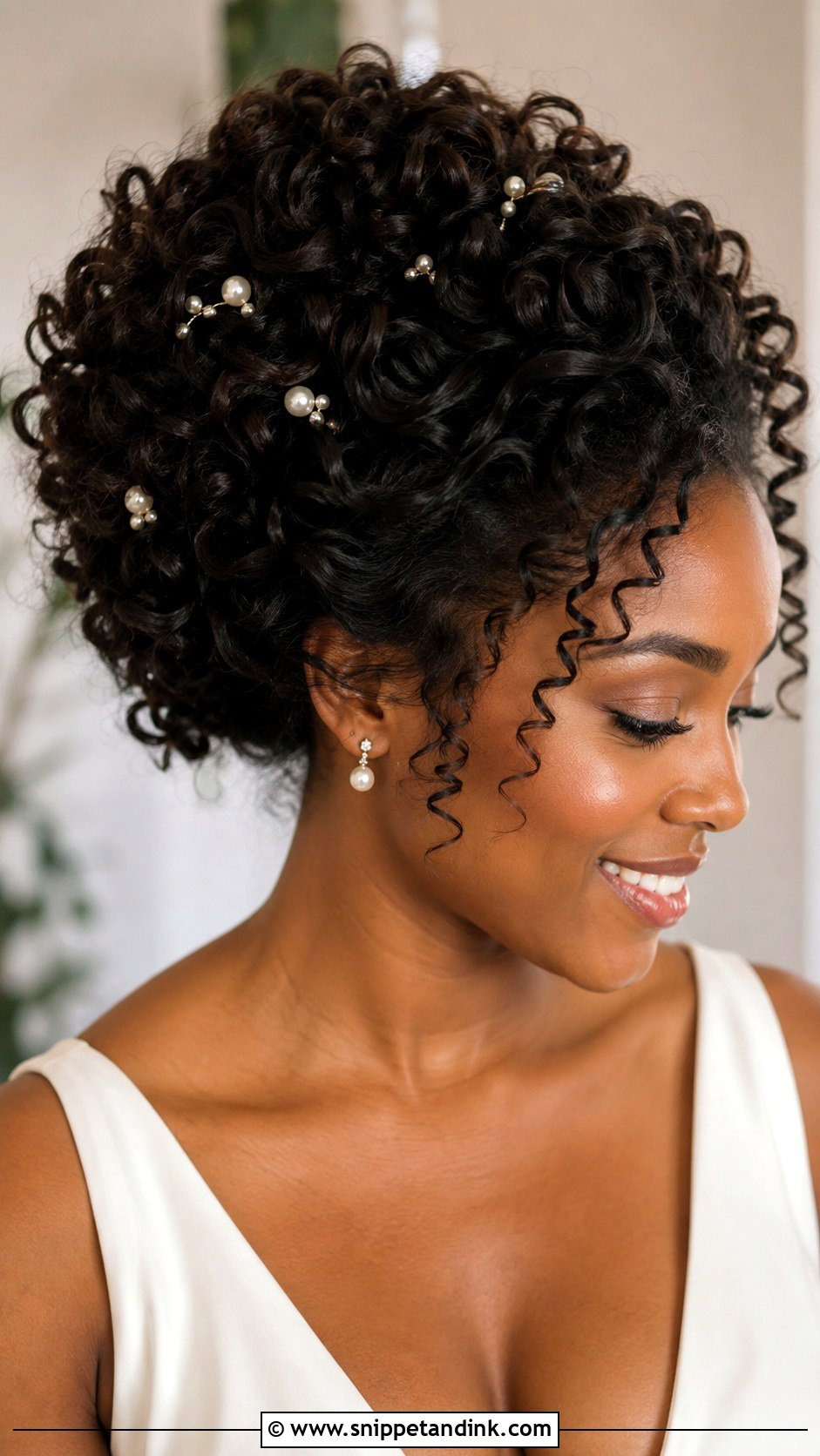 Natural Wedding Curly Updo - Snippet and Ink - 15 Natural Wedding Hairstyle Ideas