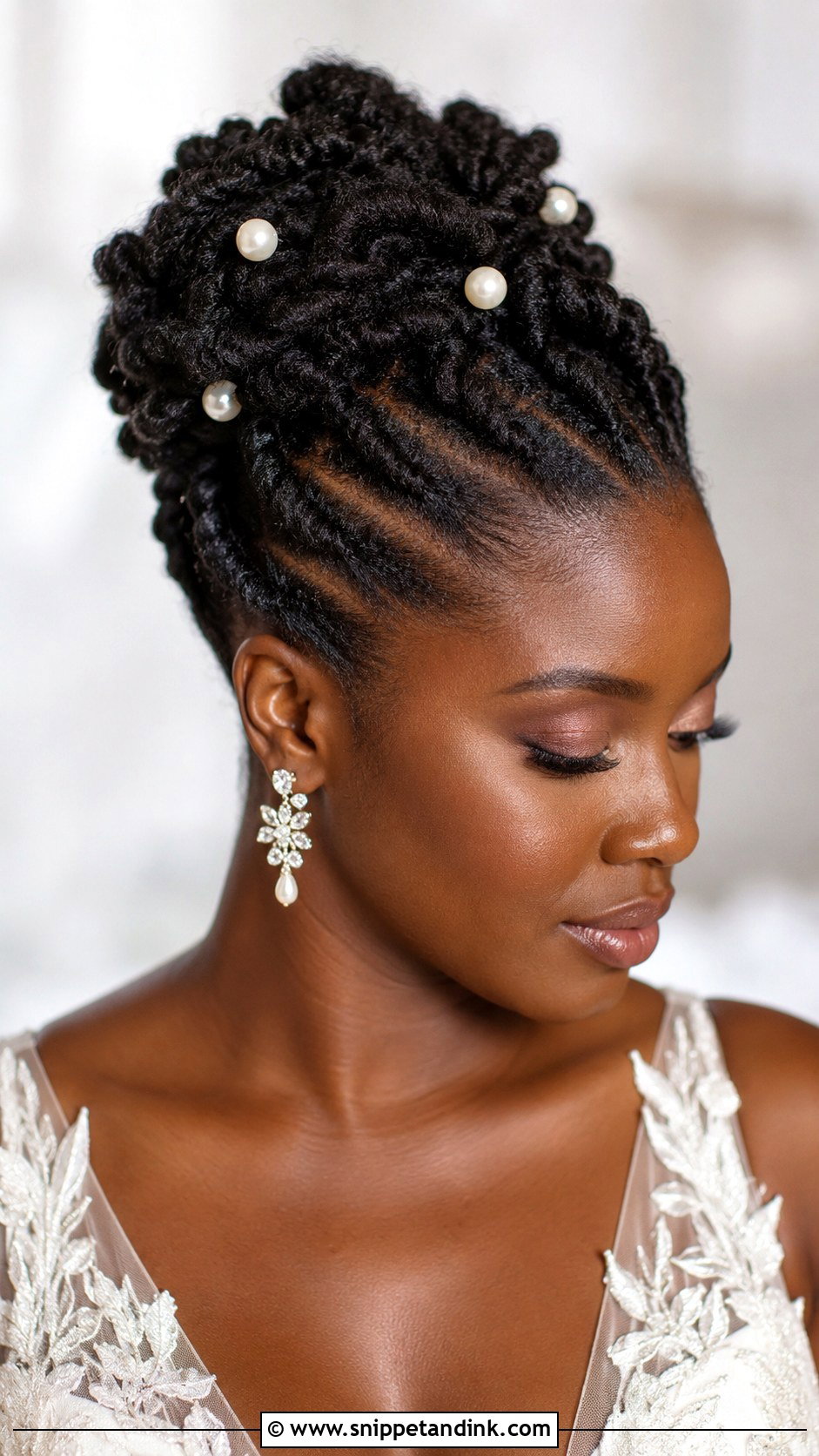Natural Wedding Flat Twist Updo - Snippet and Ink - 15 Natural Wedding Hair Black Women Ideas