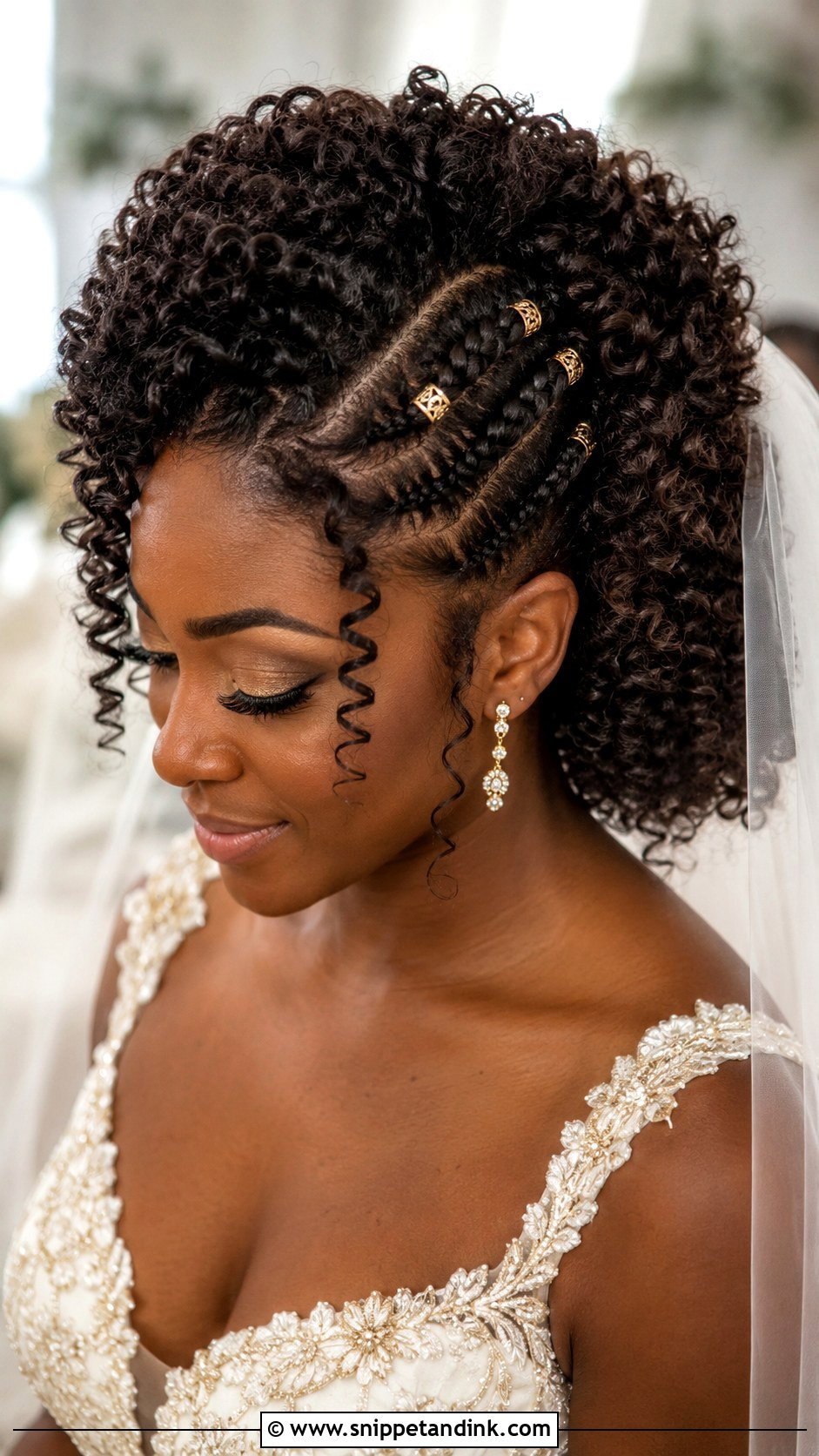 Natural Wedding Hair With Braids And Curls - Snippet and Ink - 15 Wedding Hair with Braids and Curls
