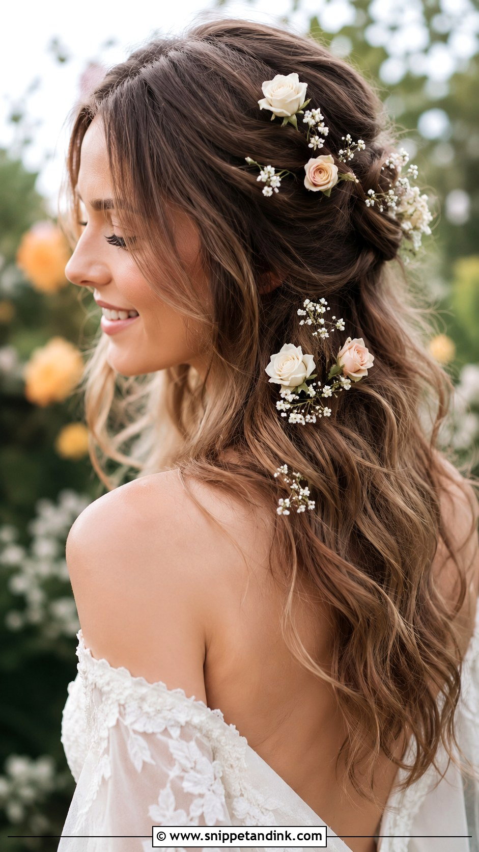 Natural Wedding Hair With Flowers - Snippet and Ink - 20 Natural Bridal Hair Ideas