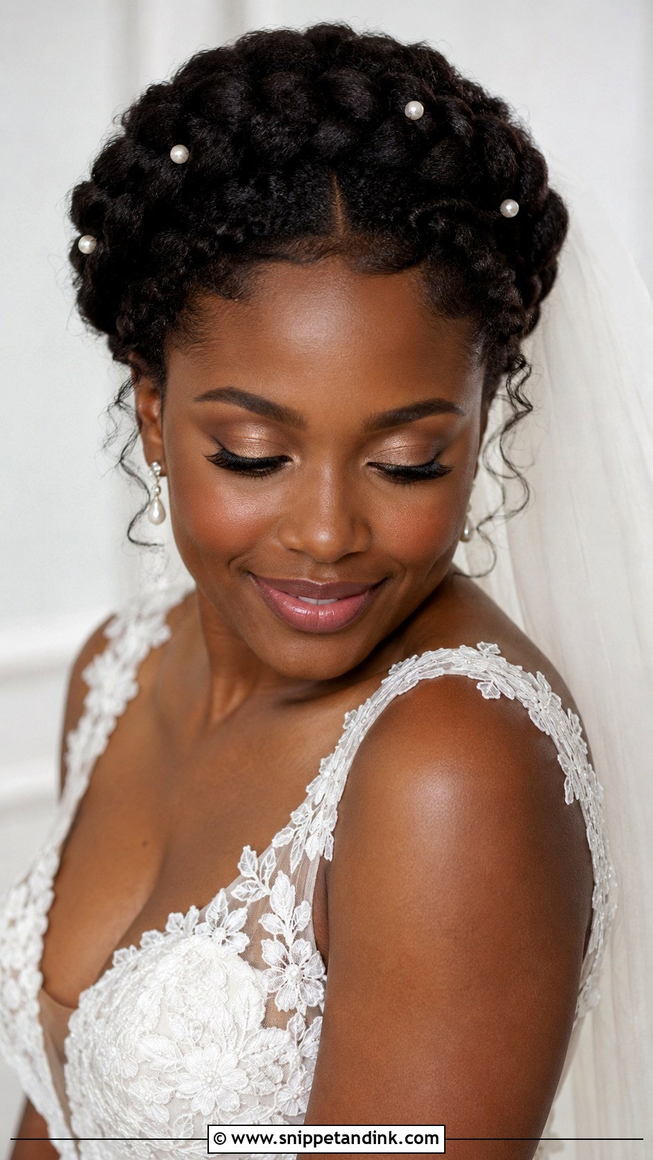 Natural Wedding Halo Braid - Snippet and Ink - 15 Natural Wedding Hair Black Women Ideas