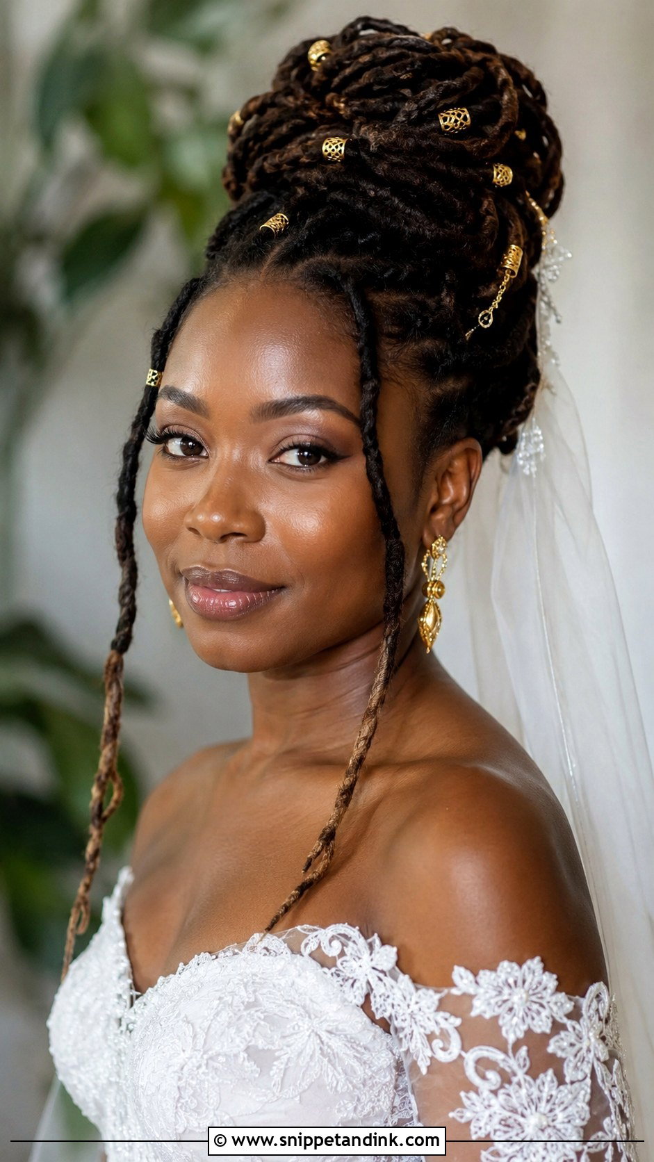 Natural Wedding Loc Updo - Snippet and Ink - 15 Natural Wedding Hair Black Women Ideas
