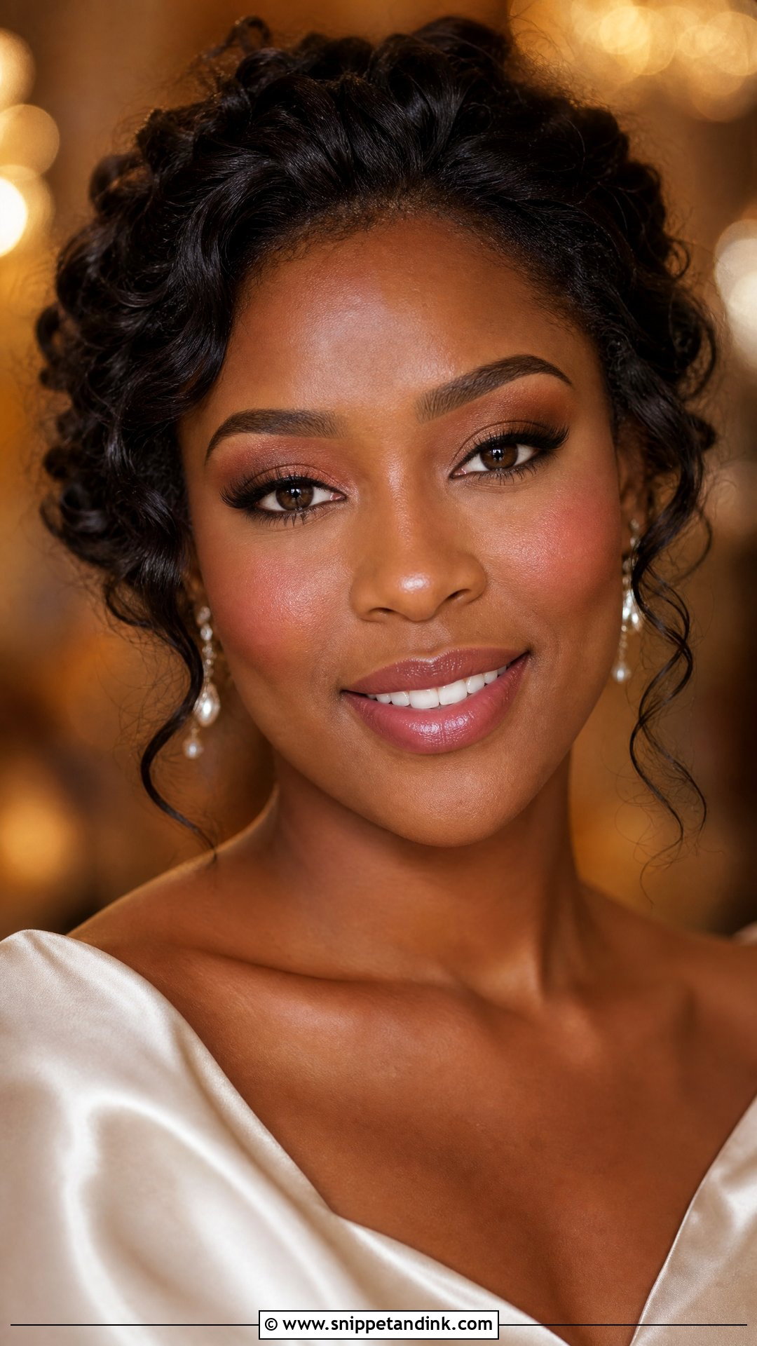 Natural Wedding Makeup With Berry Blush - Snippet and Ink - 25 Natural Makeup for Wedding Ideas