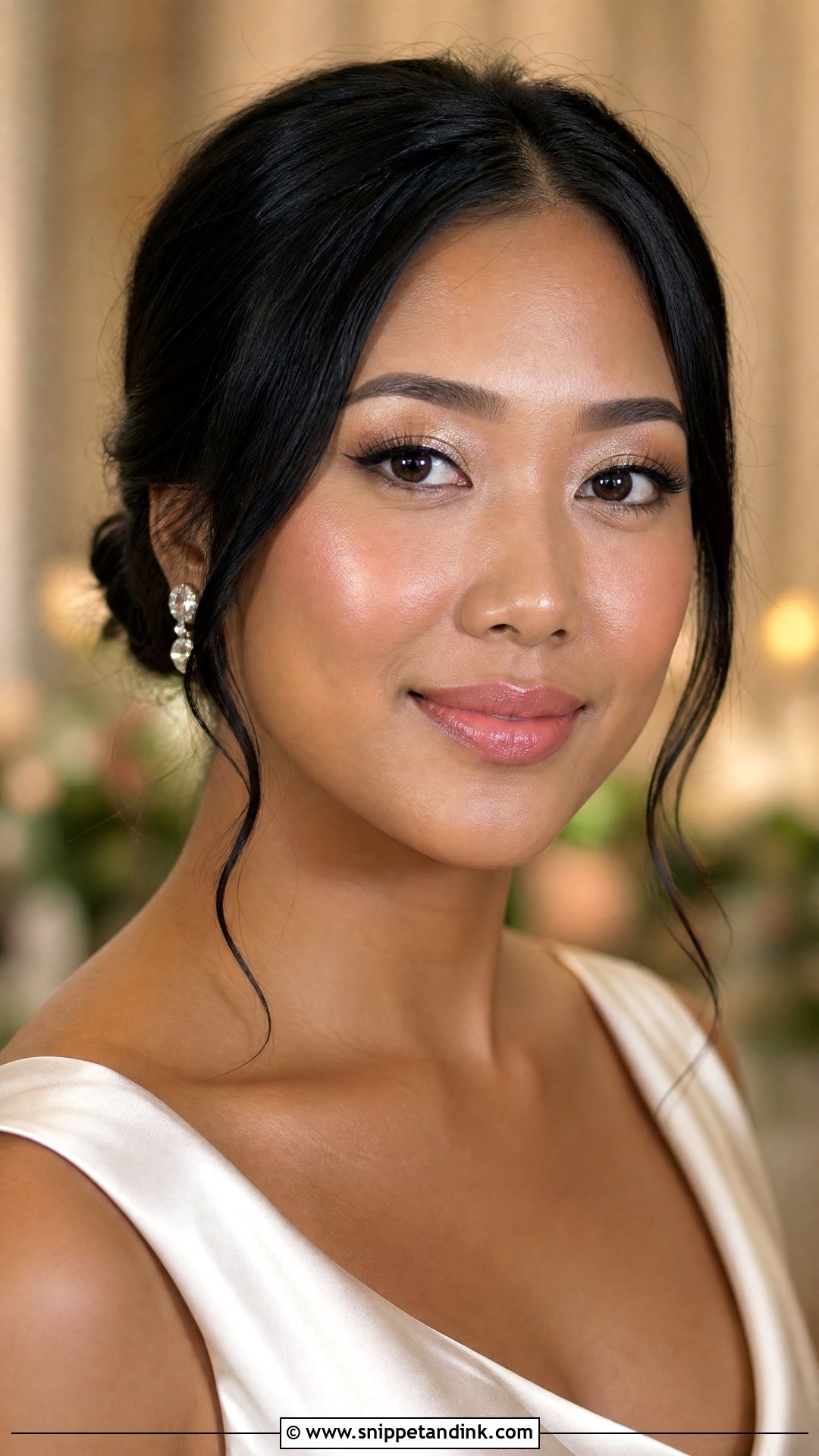 Natural Wedding Makeup With Champagne Eyeshadow - Snippet and Ink - 25 Natural Wedding Makeup Looks