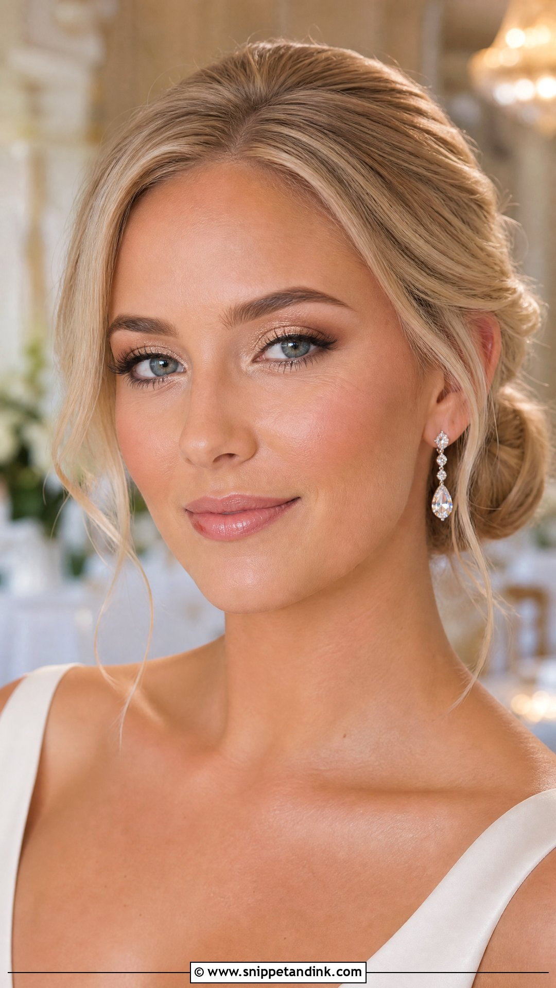 Natural Wedding Makeup With Champagne Eyeshadow - Snippet and Ink - 35 Natural Wedding Makeup Ideas