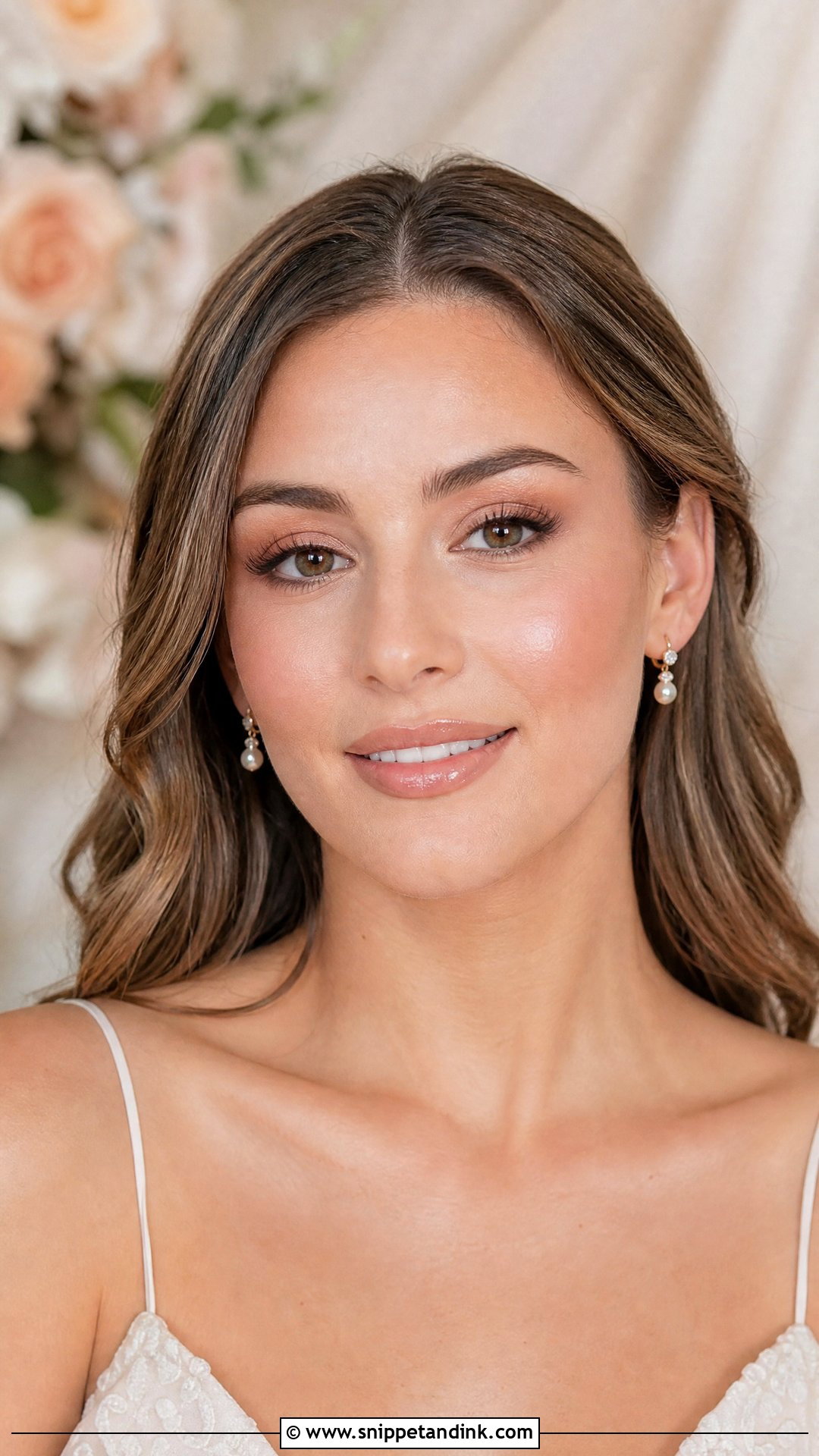 Natural Wedding Makeup With Glossy Lips - Snippet and Ink - 20 Natural Wedding Makeup for Brown Eyes Light Skin