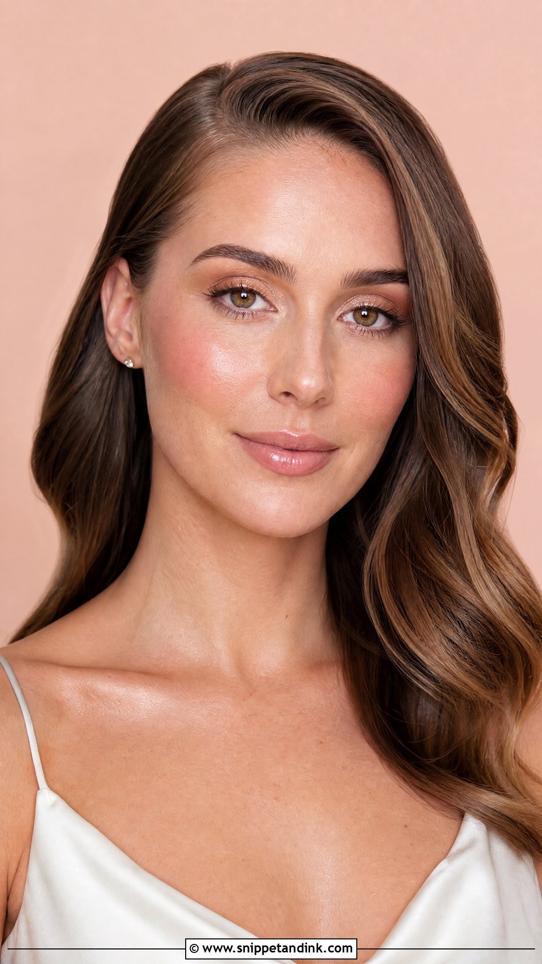 Natural Wedding Makeup With Glossy Lips - Snippet and Ink - 20 Very Natural Wedding Makeup Ideas