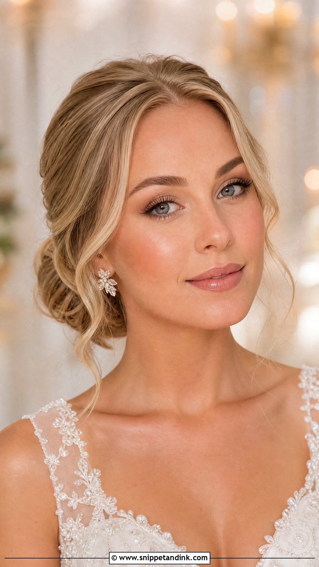Natural Wedding Makeup With Glossy Lips - Snippet and Ink - 25 Natural Makeup for Wedding Ideas