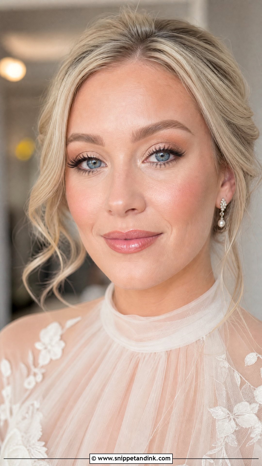 Natural Wedding Makeup With Glossy Lips - Snippet and Ink - 25 Natural Wedding Makeup Looks