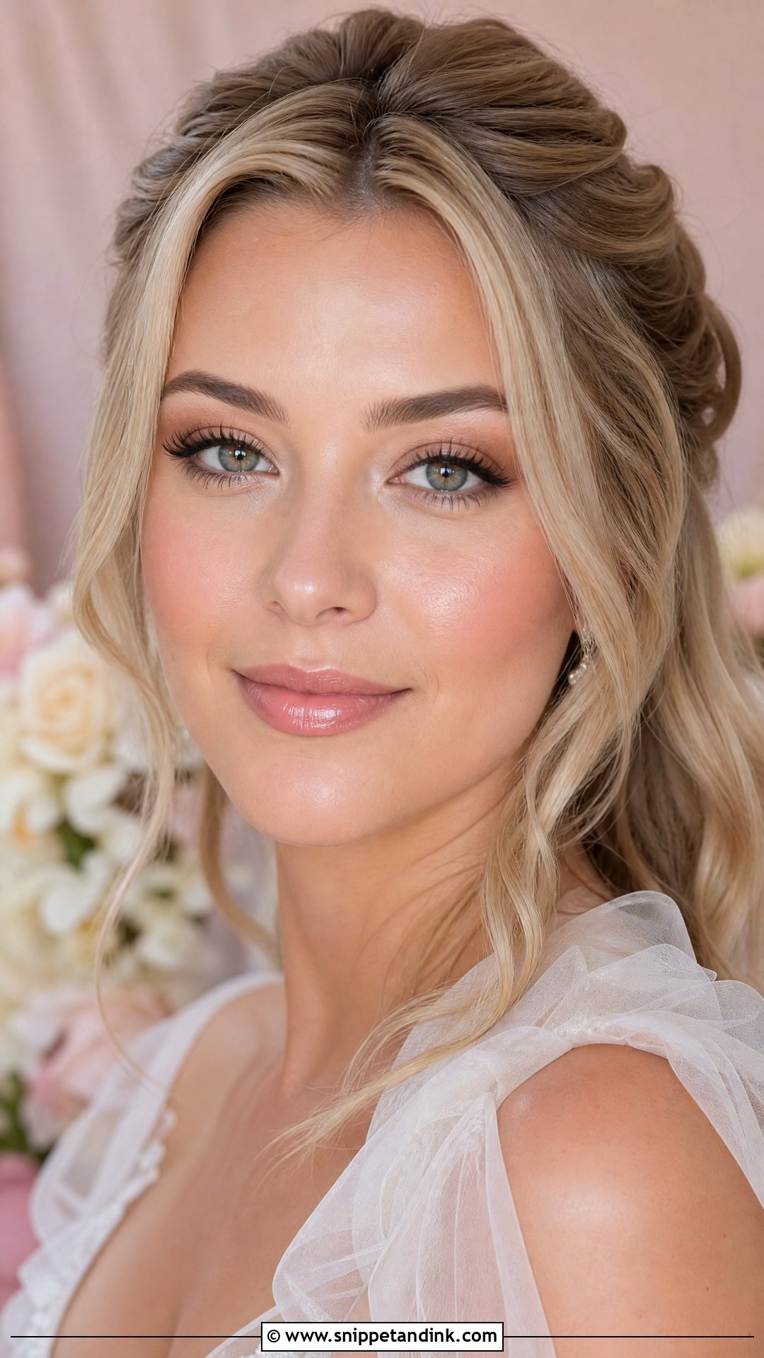 Natural Wedding Makeup With Glowing Cheeks - Snippet and Ink - 25 Natural Makeup for Wedding Ideas