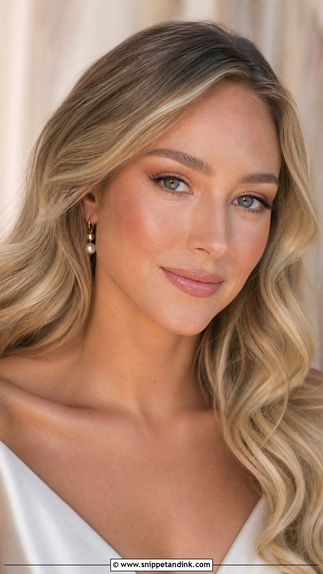 Natural Wedding Makeup With Glowy Bronze Skin - Snippet and Ink - 20 Natural Make Up Wedding Ideas