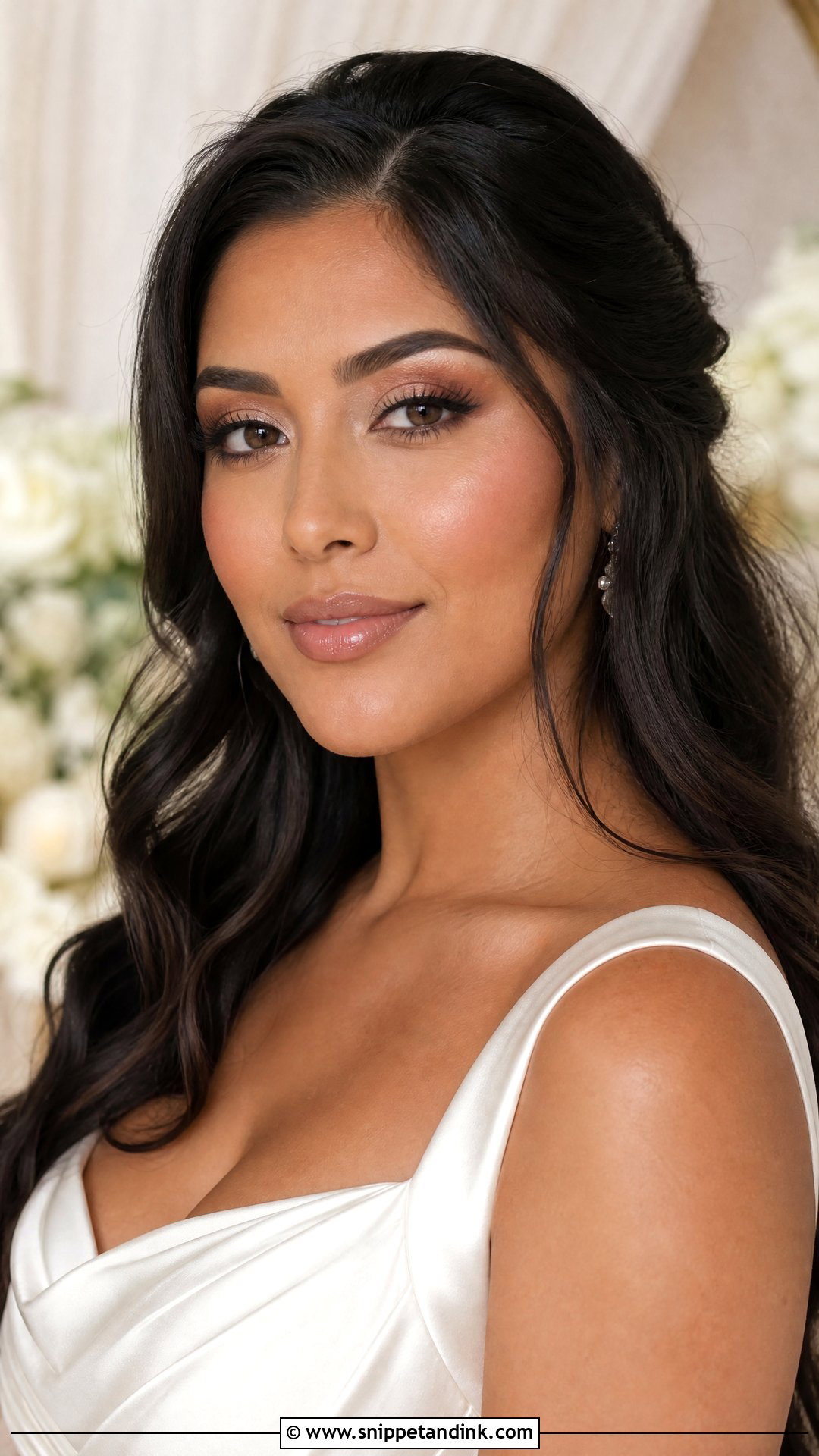 Natural Wedding Makeup With Nude Lip - Snippet and Ink - 20 Natural Wedding Makeup Brunette Ideas