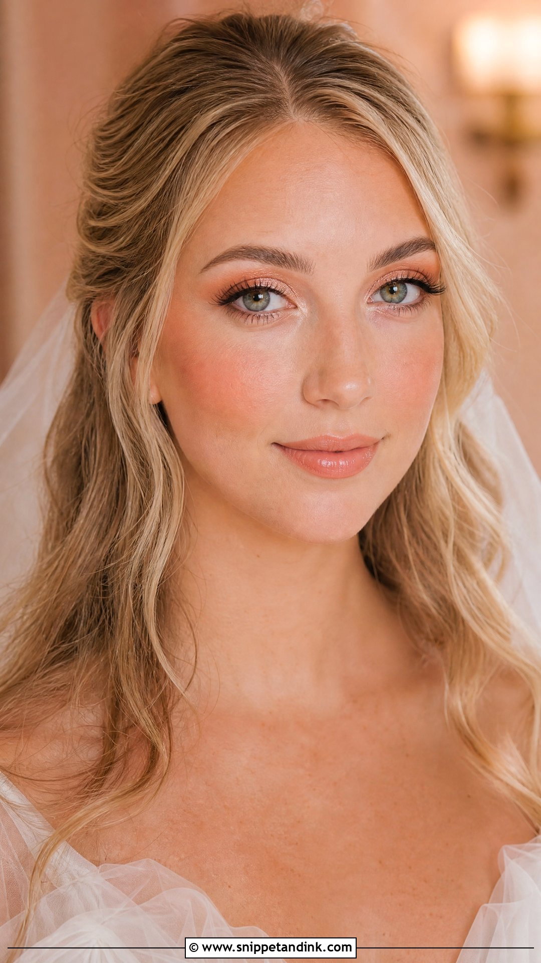 Natural Wedding Makeup With Peach Blush - Snippet and Ink - 25 Natural Wedding Makeup Looks