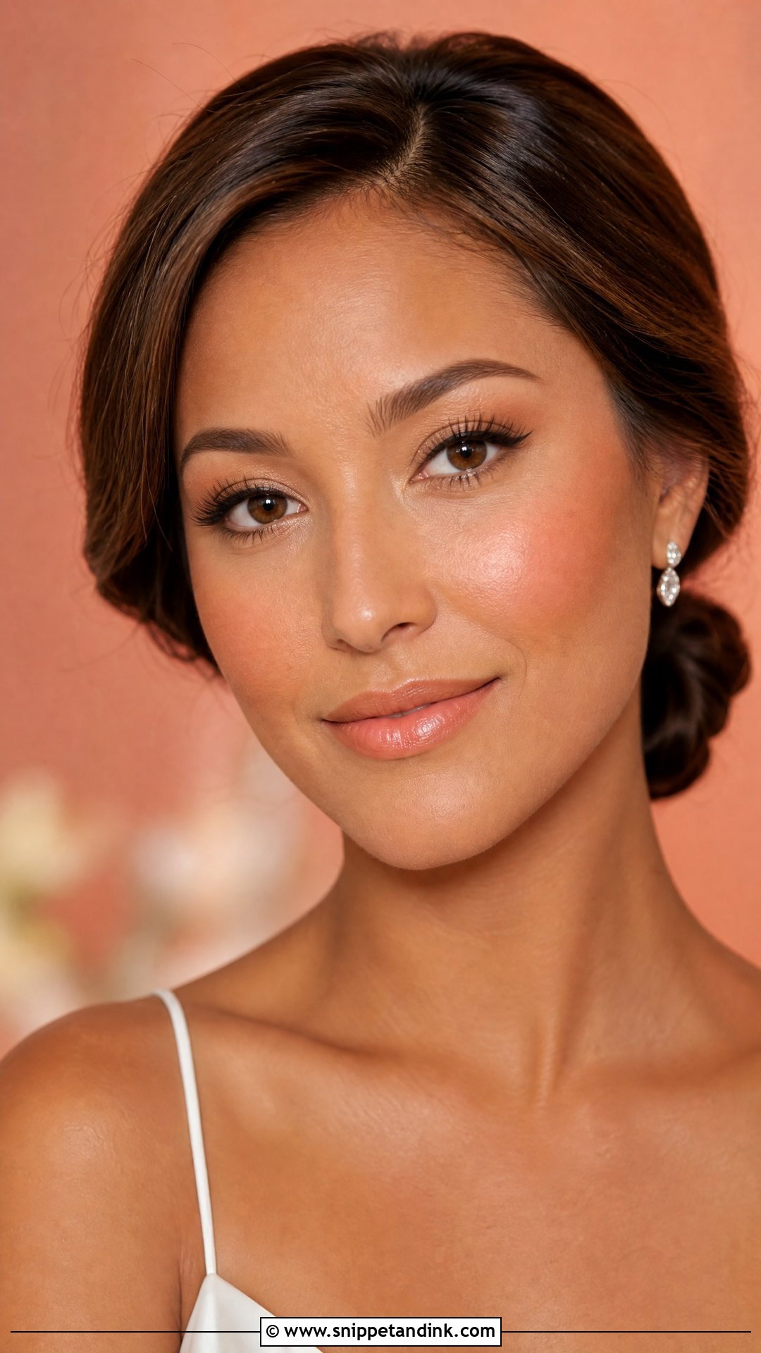 Natural Wedding Makeup With Peach Blush - Snippet and Ink - 20 Very Natural Wedding Makeup Ideas