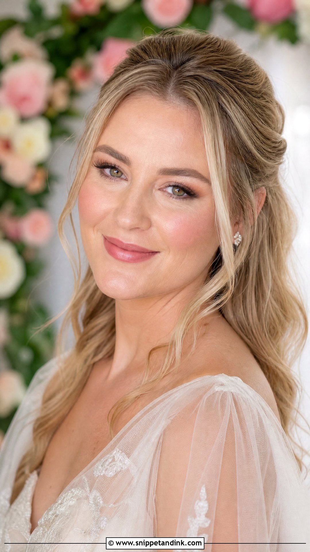 Natural Wedding Makeup With Pink Blush - Snippet and Ink - 20 Simple Natural Wedding Makeup Ideas