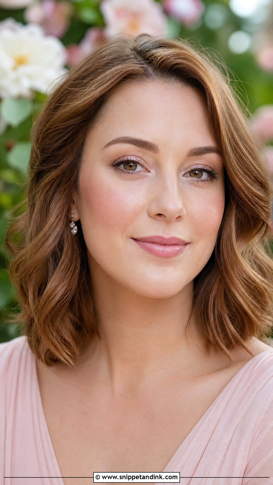 Natural Wedding Makeup With Pink Lip - Snippet and Ink - 20 Natural Makeup Look for Wedding Ideas