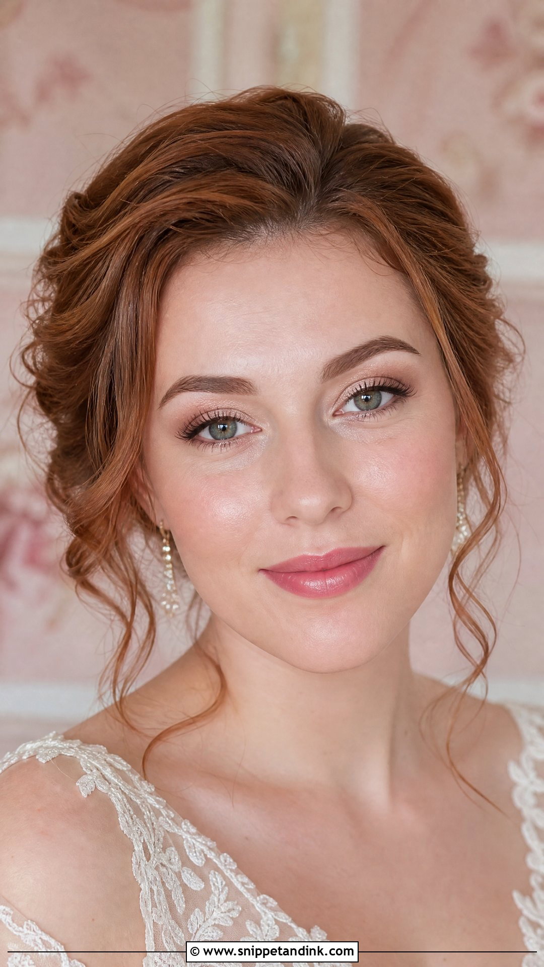 Natural Wedding Makeup With Pink Lips - Snippet and Ink - 25 Natural Wedding Makeup Looks