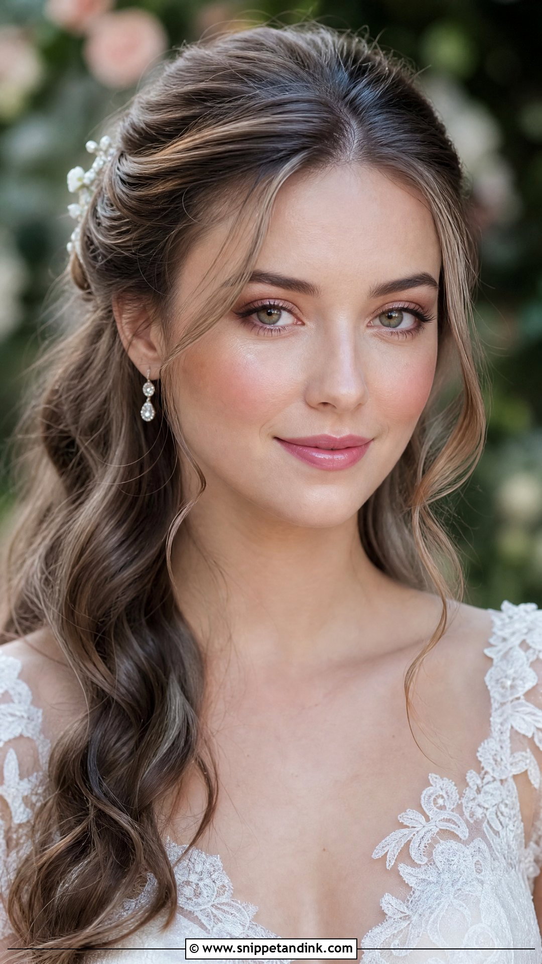 Natural Wedding Makeup With Pink Lips - Snippet and Ink - 25 Light Natural Wedding Makeup Looks