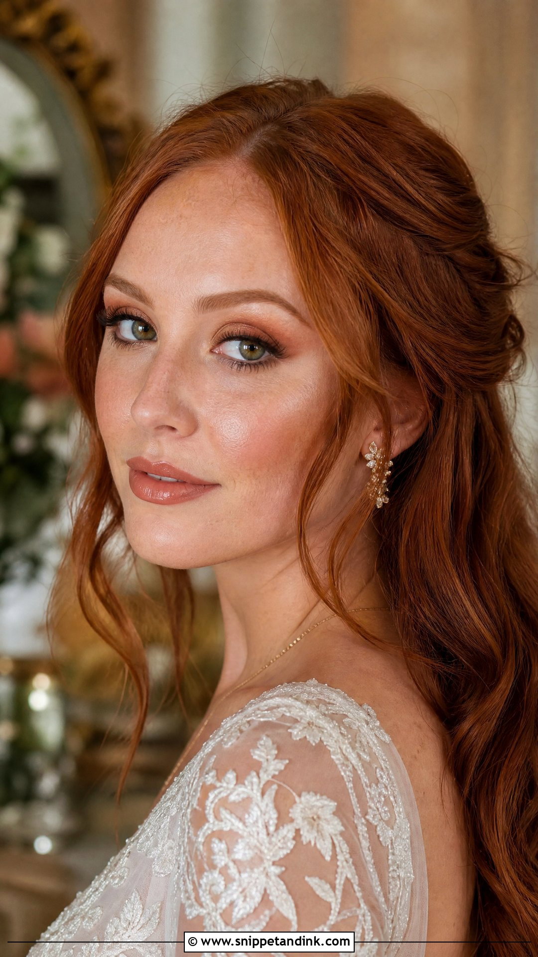 Natural Wedding Makeup With Red Hair And Green Eyes - Snippet and Ink - 25 Natural Wedding Makeup for Green Eyes