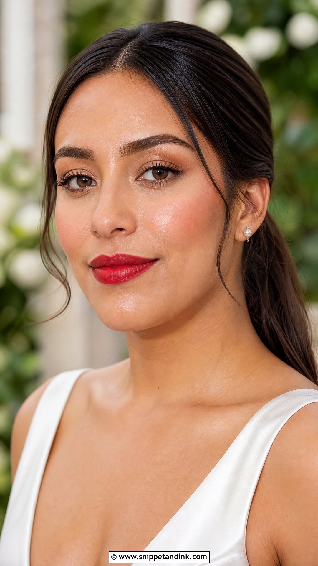 Natural Wedding Makeup With Red Lipstick - Snippet and Ink - 20 Wedding Makeup Red Lipstick Ideas