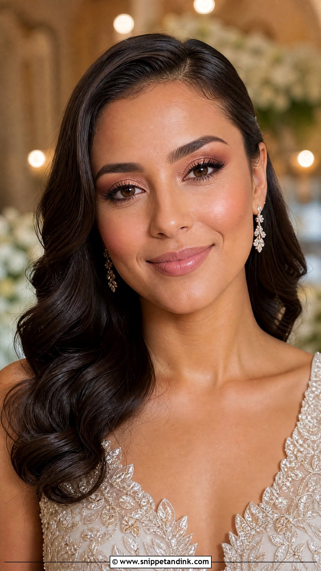 Natural Wedding Makeup With Rose Gold Eyes - Snippet and Ink - 35 Natural Wedding Makeup Ideas