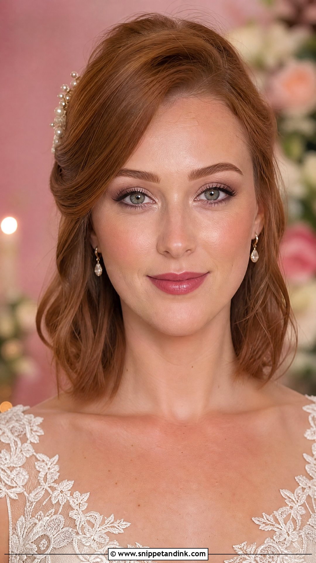 Natural Wedding Makeup With Rosy Lips - Snippet and Ink - 25 Natural Makeup for Wedding Ideas
