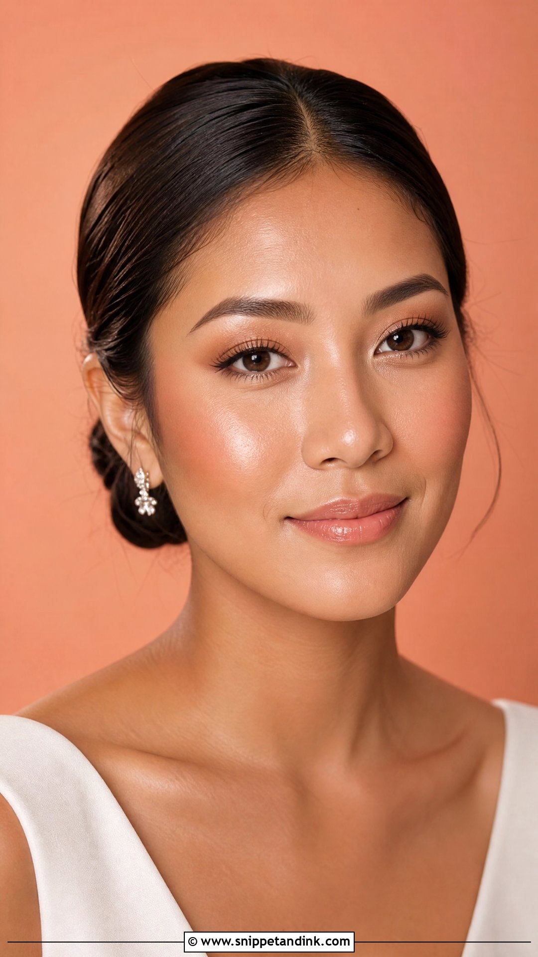 Natural Wedding Makeup With Soft Coral Blush - Snippet and Ink - 20 Natural Make Up Wedding Ideas