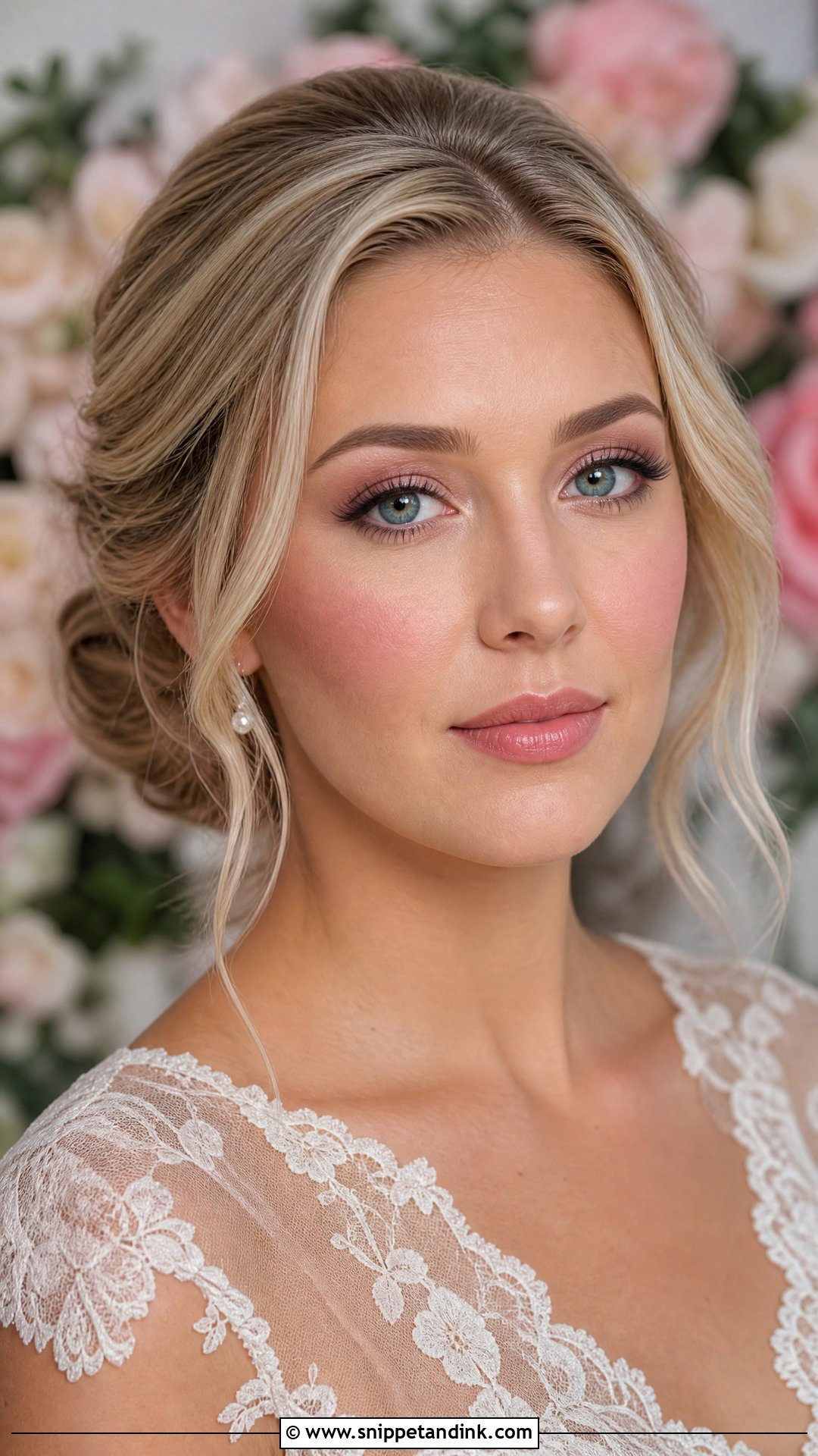 Natural Wedding Makeup With Soft Pink Blush - Snippet and Ink - 20 Natural Make Up Wedding Ideas