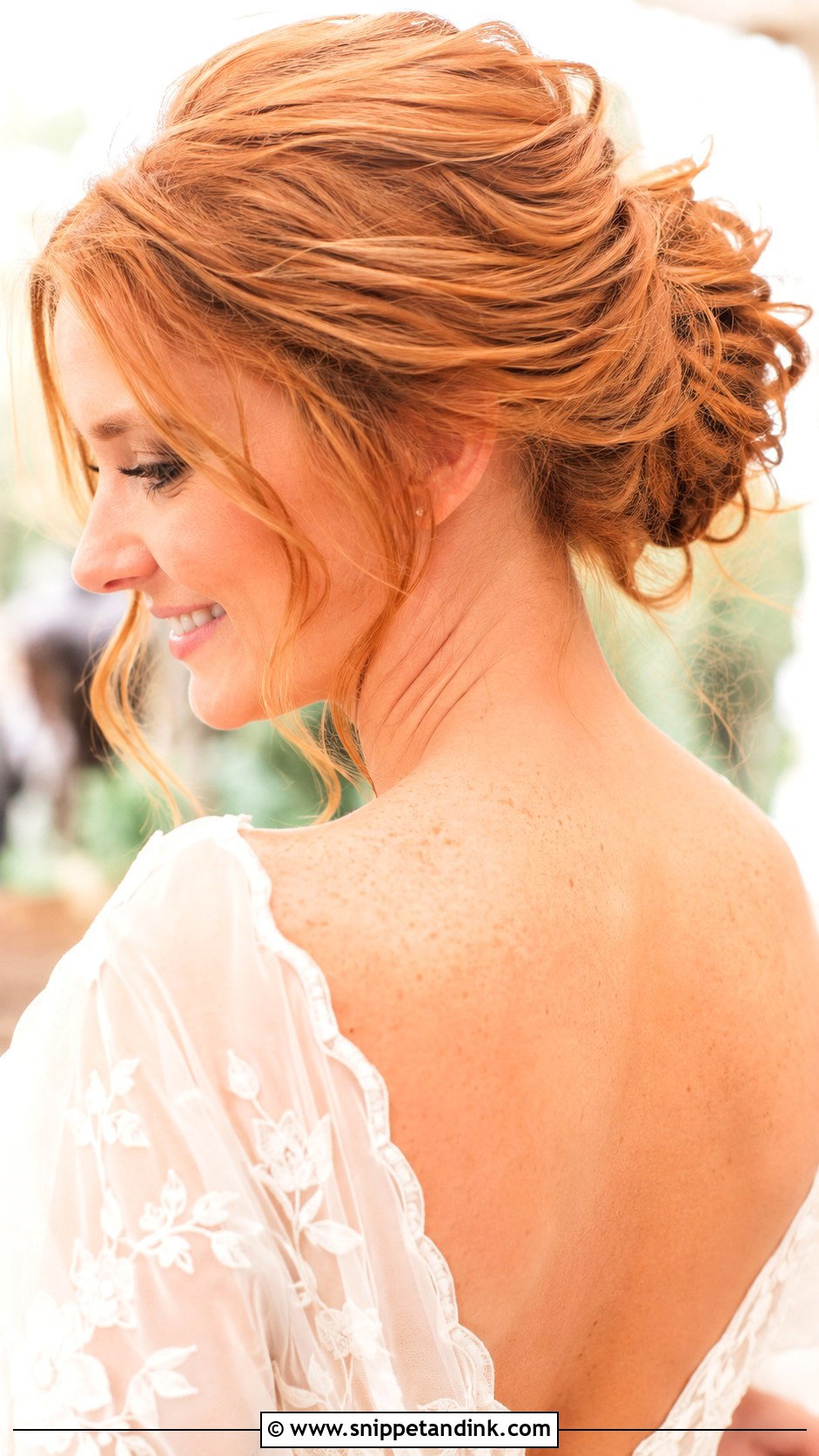 Natural Wedding Messy Bun - Snippet and Ink - 15 Natural Wedding Hairstyle Ideas