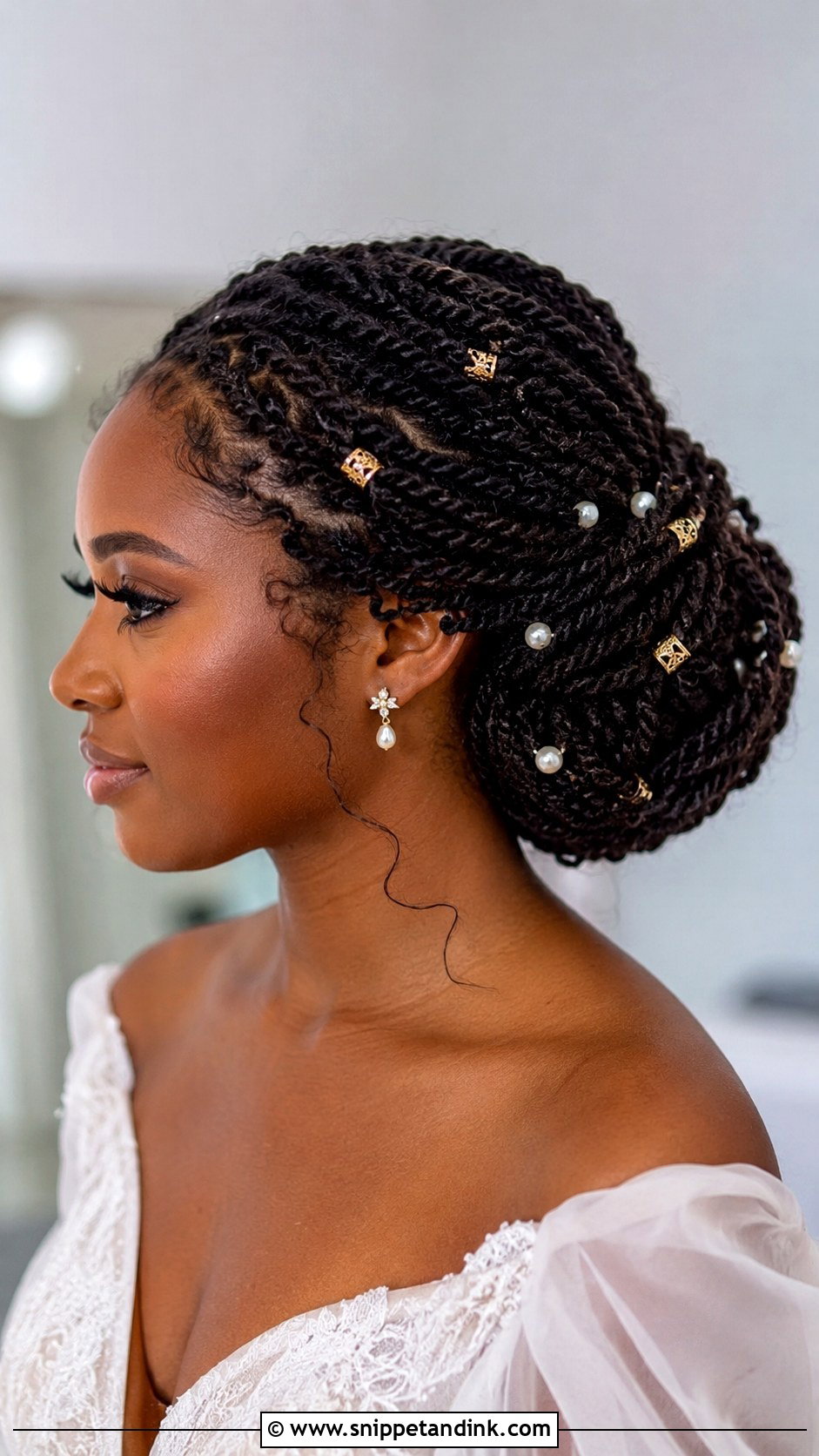 Natural Wedding Mini Twists Updo - Snippet and Ink - 15 Natural Wedding Hair Black Women Ideas