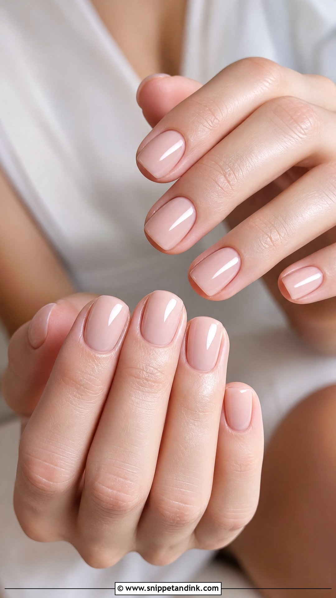 Natural Wedding Nails With Blush Nude Polish - Snippet and Ink - 25 Natural Wedding Nails