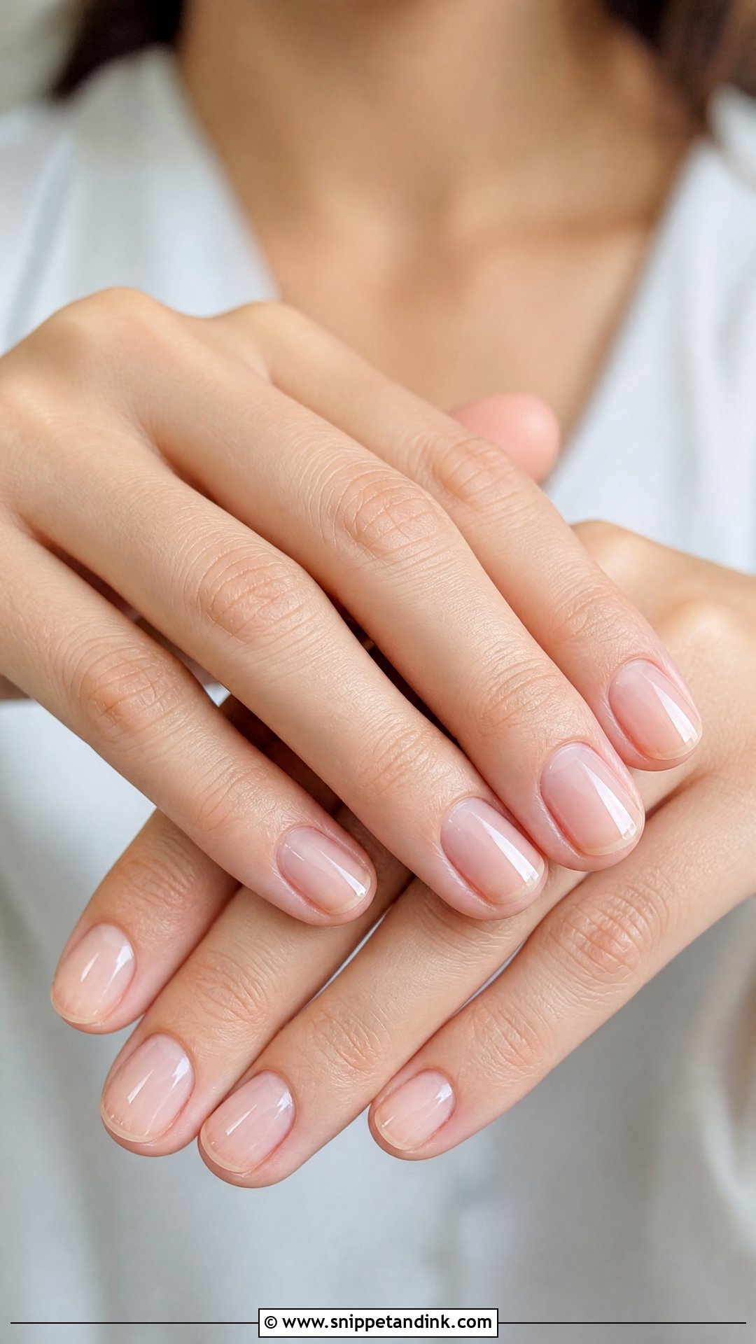 Natural Wedding Nails With Clear Gloss - Snippet and Ink - 25 Natural Wedding Nails
