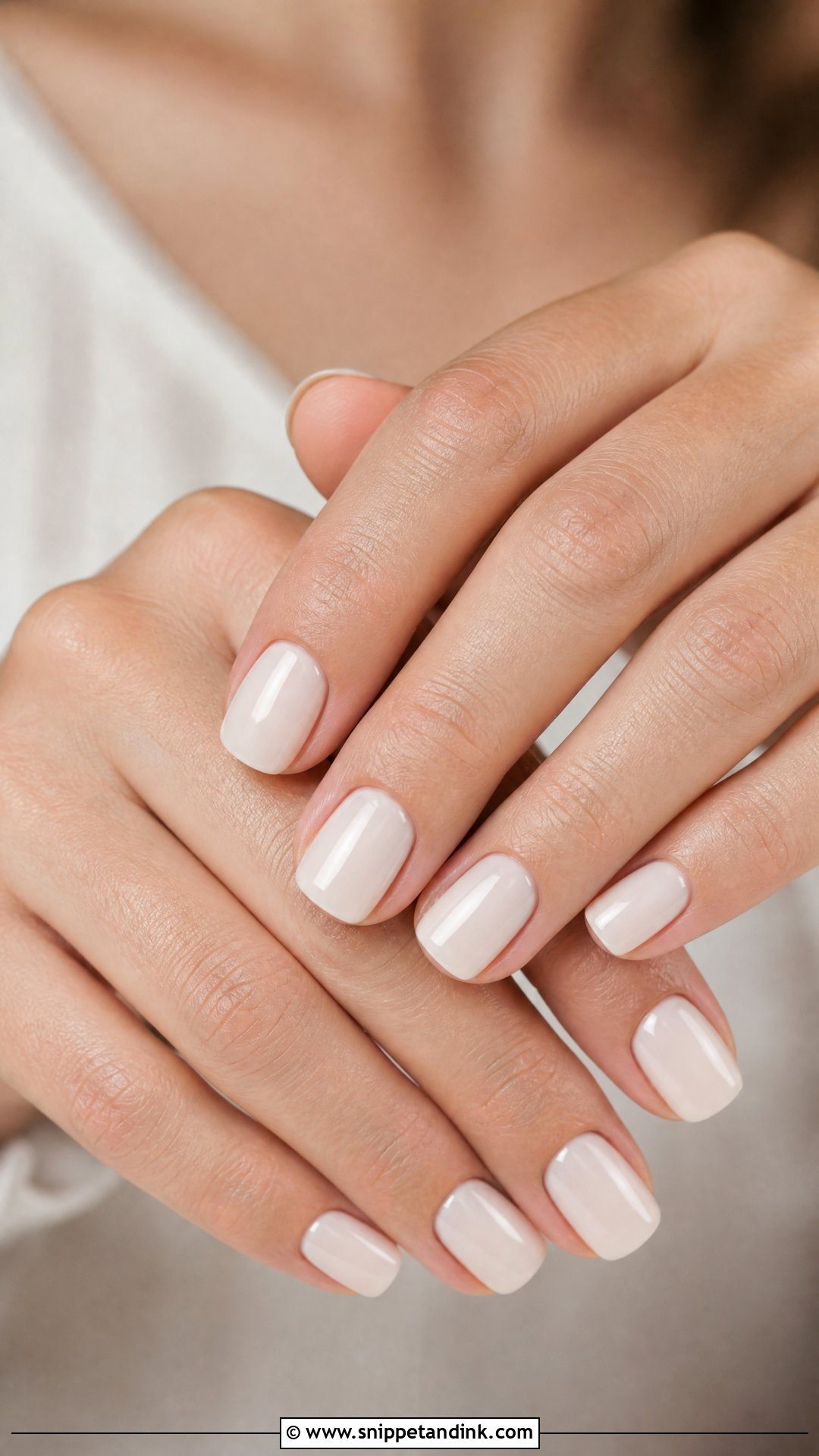 Natural Wedding Nails With Ivory Polish - Snippet and Ink - 25 Natural Wedding Nails